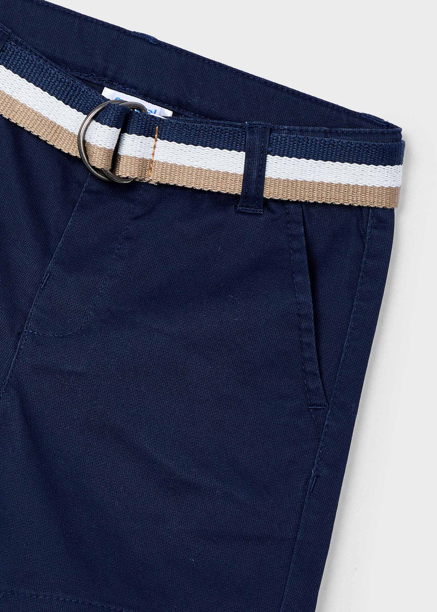 Boy pique shorts with belt