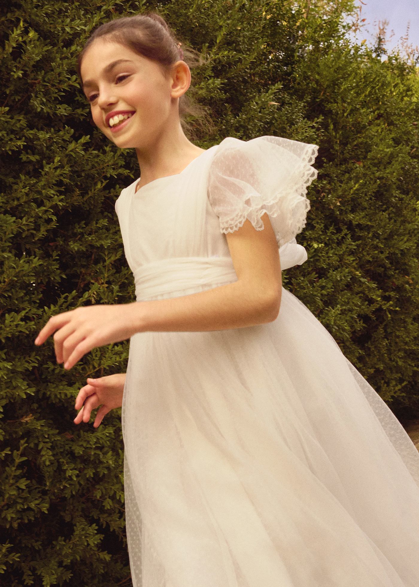 Girl tulle christening  dress