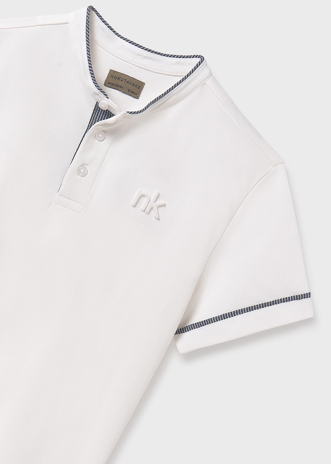 Boy pique contrast polo shirt