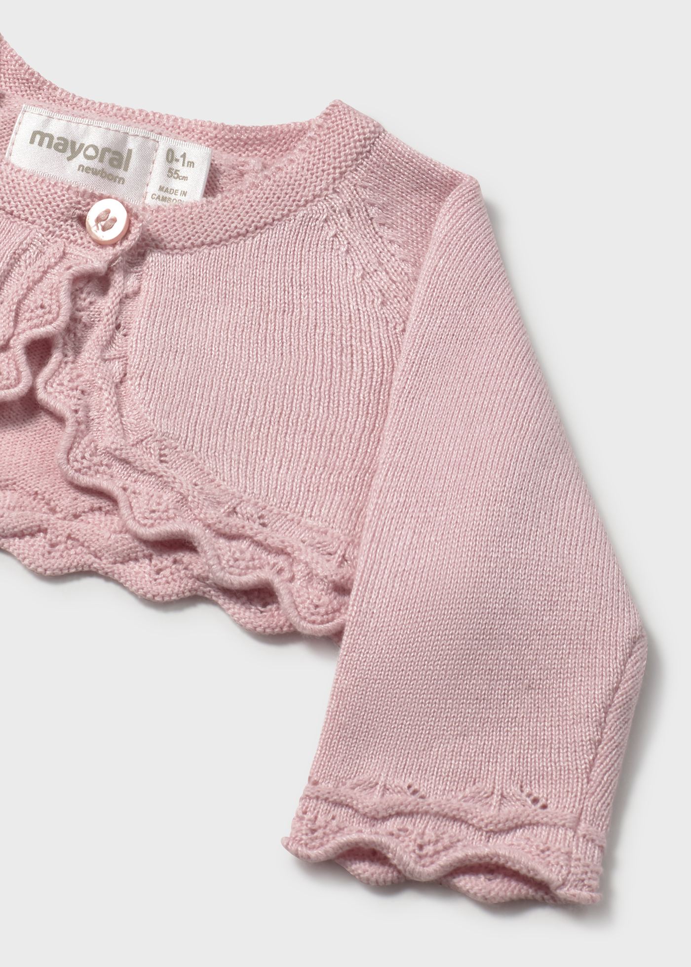 Cardigan basique tricoté bébé