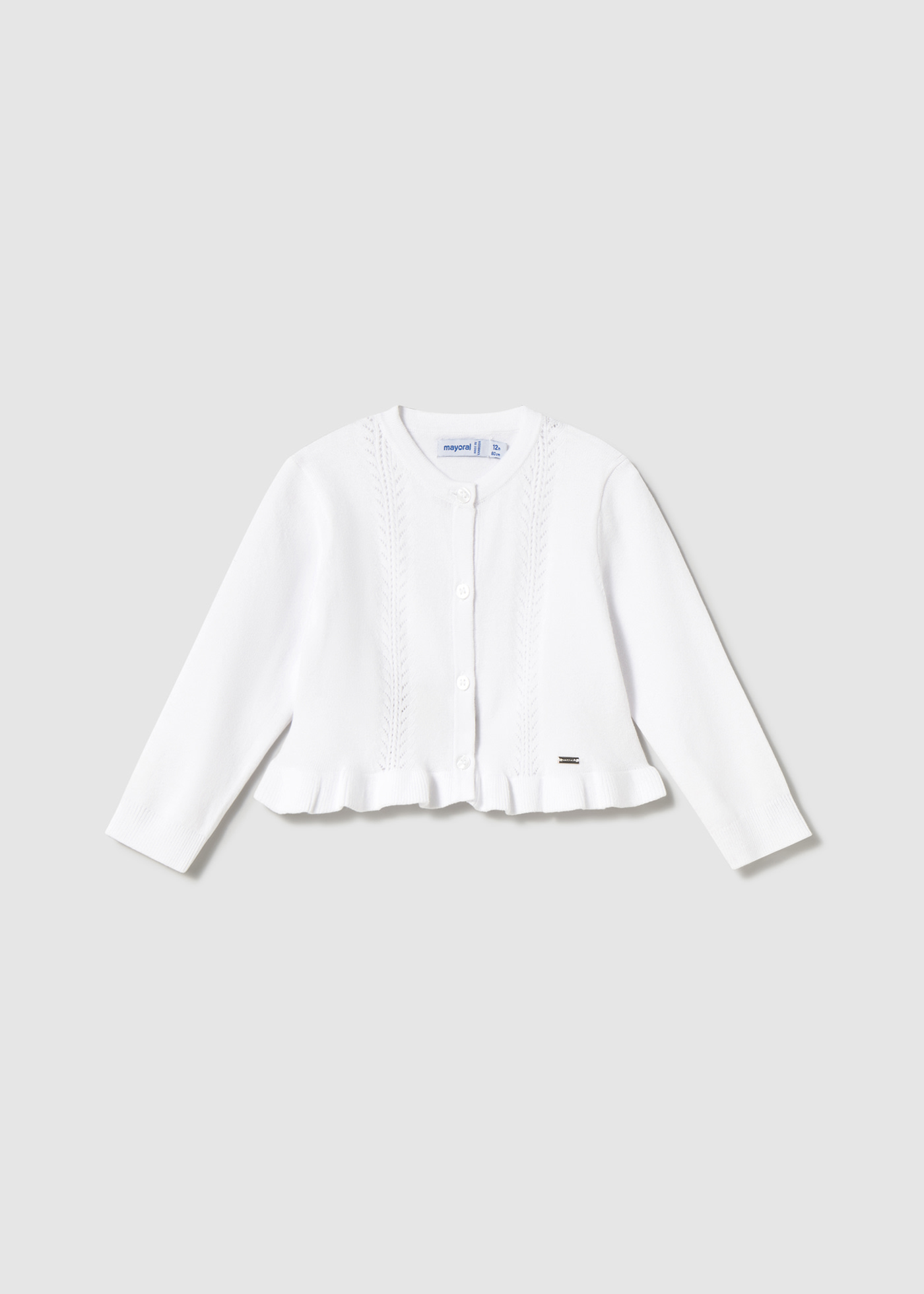 Sweter niemowlęcy z falbanką