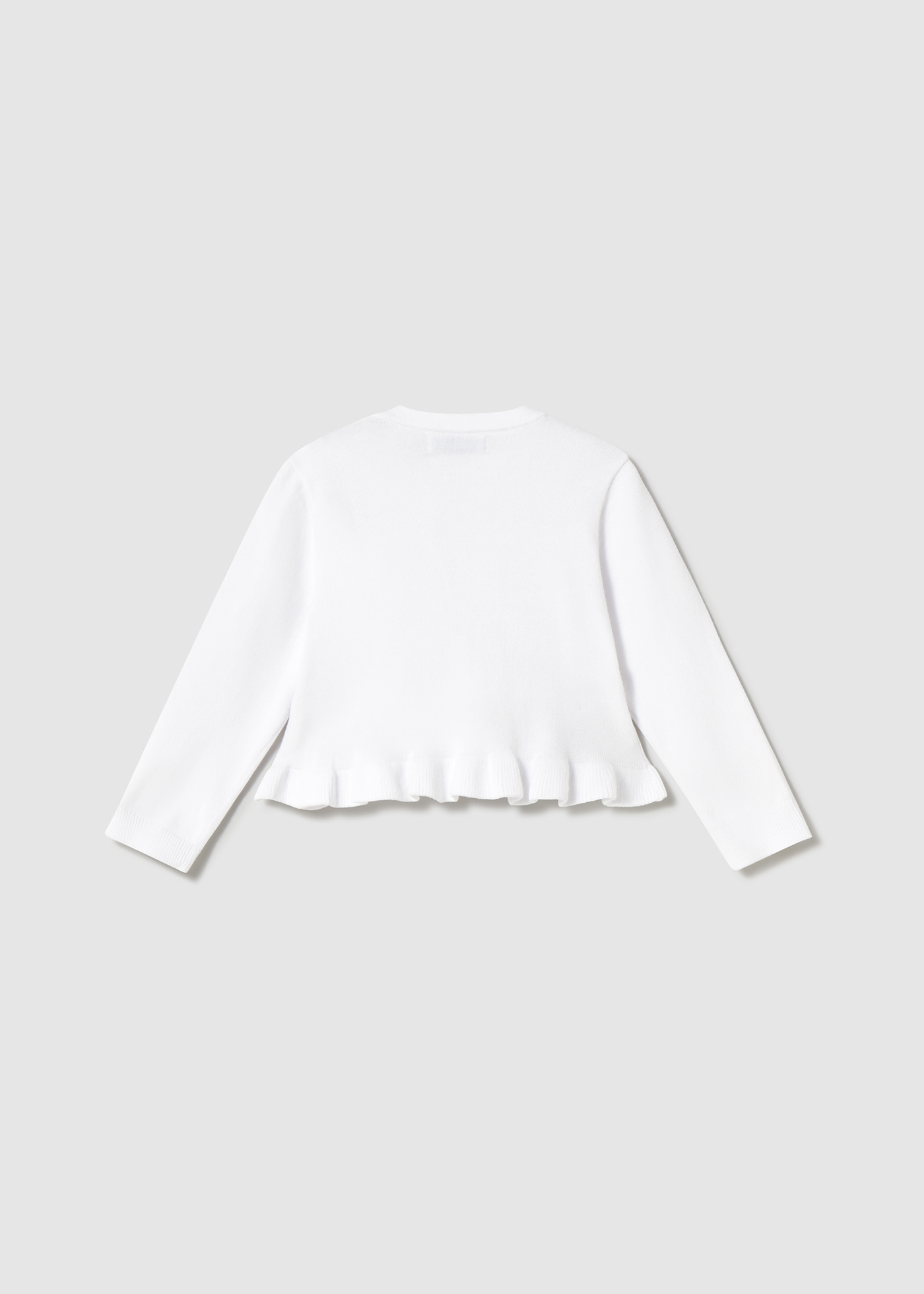 Sweter niemowlęcy z falbanką