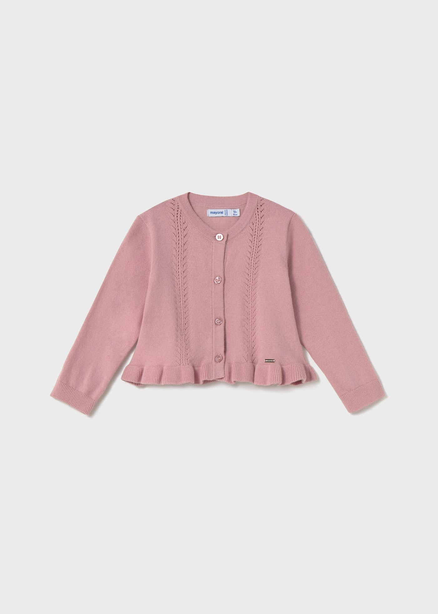 Cardigan tricot cu volane bebe