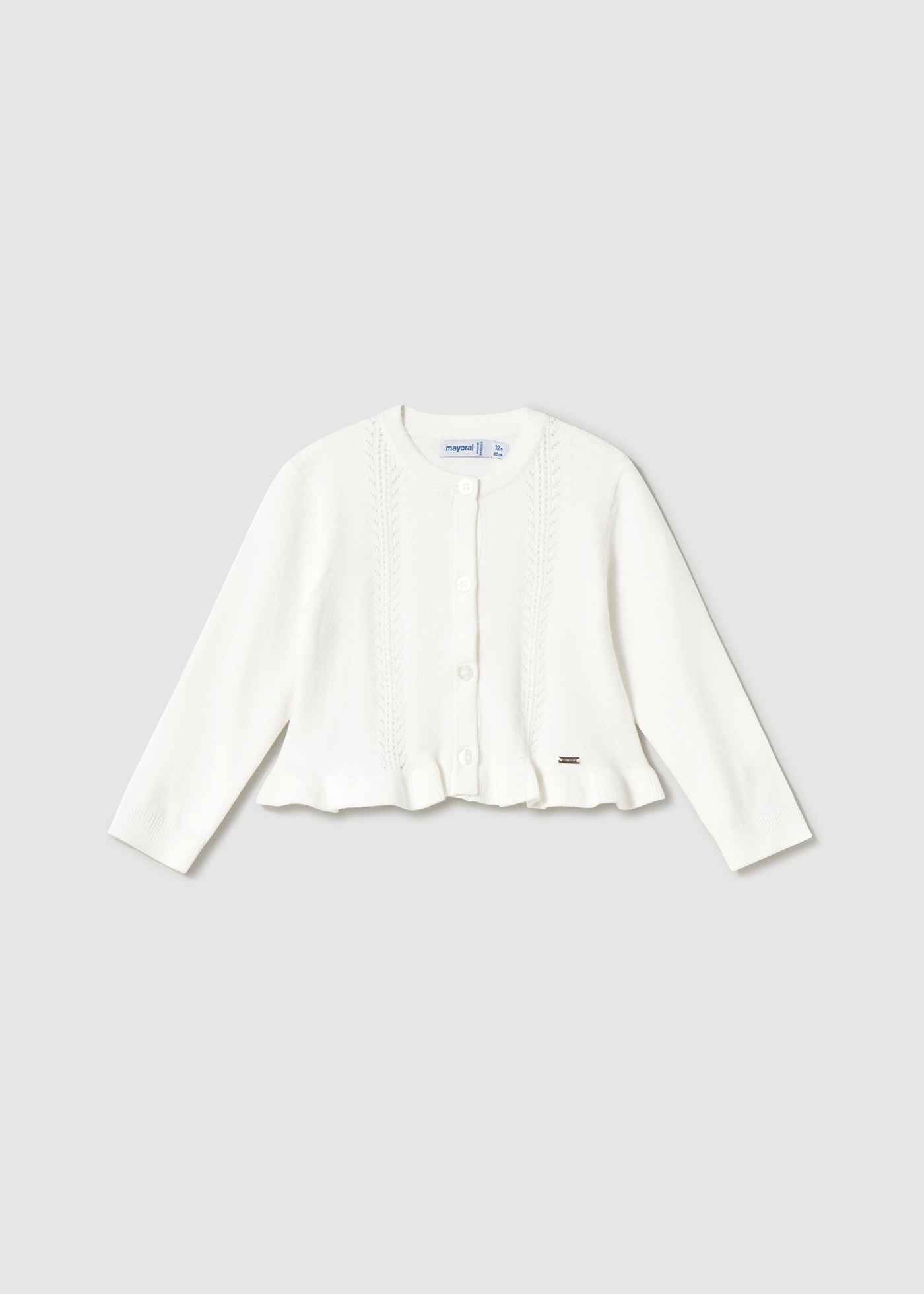 Sweter niemowlęcy z falbanką