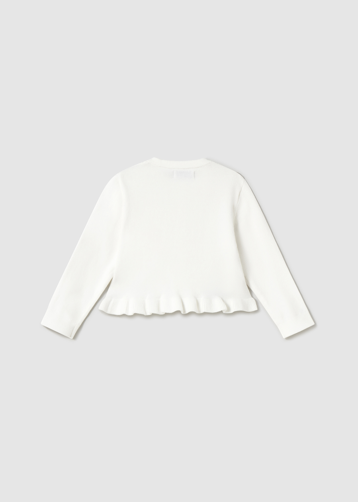 Sweter niemowlęcy z falbanką