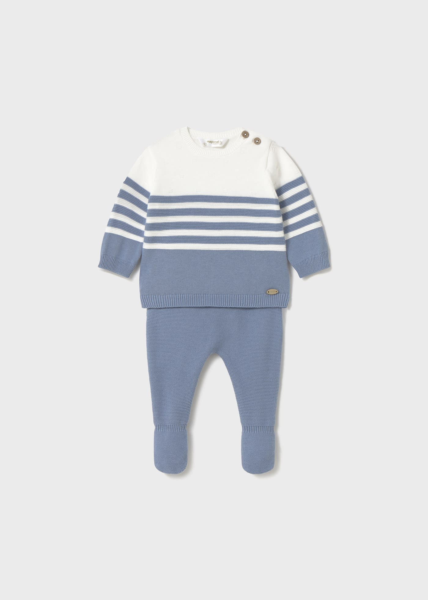 Completo ghettina e maglioncino tricot neonato