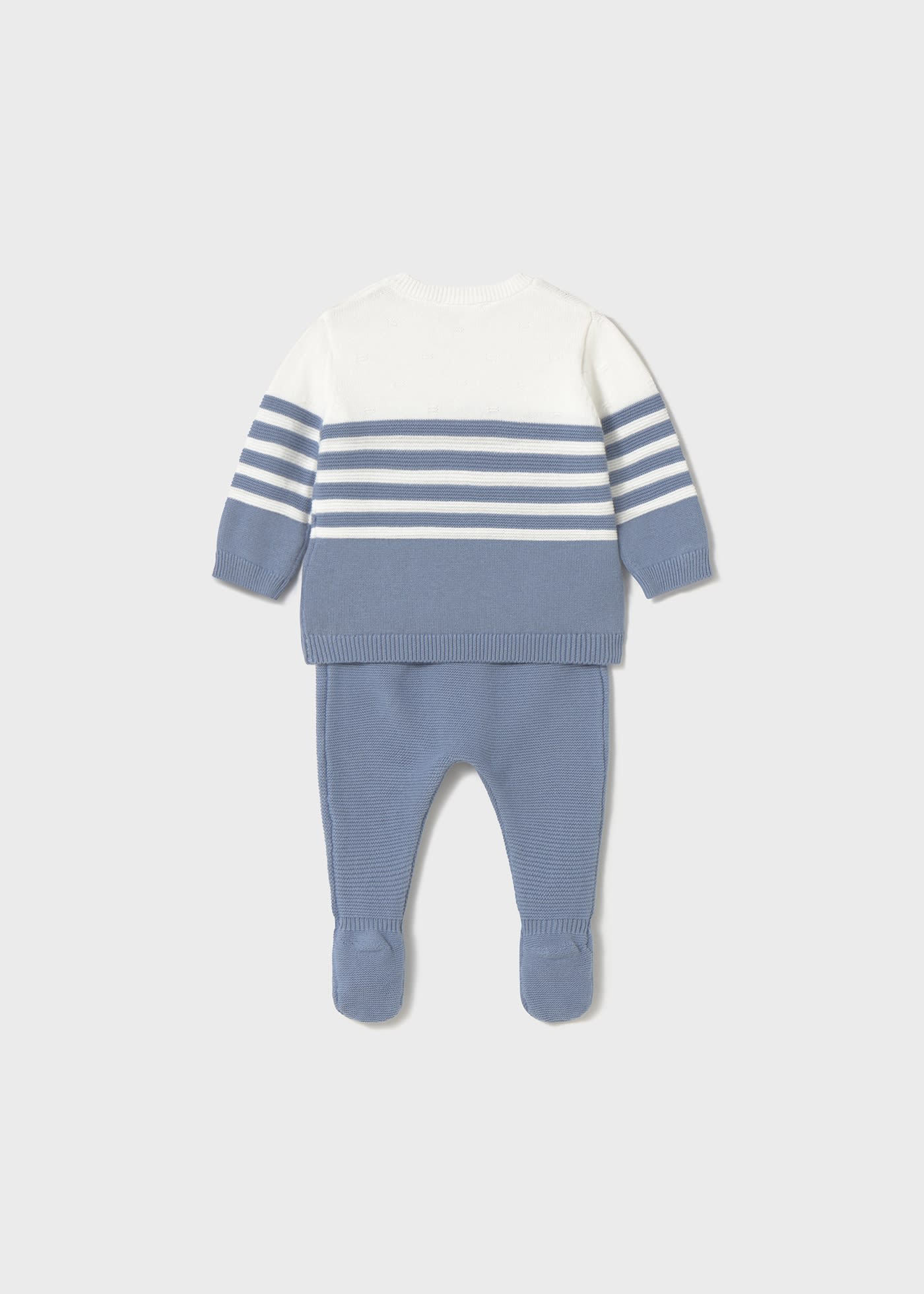 Newborn boy leggings and tricot jumper set