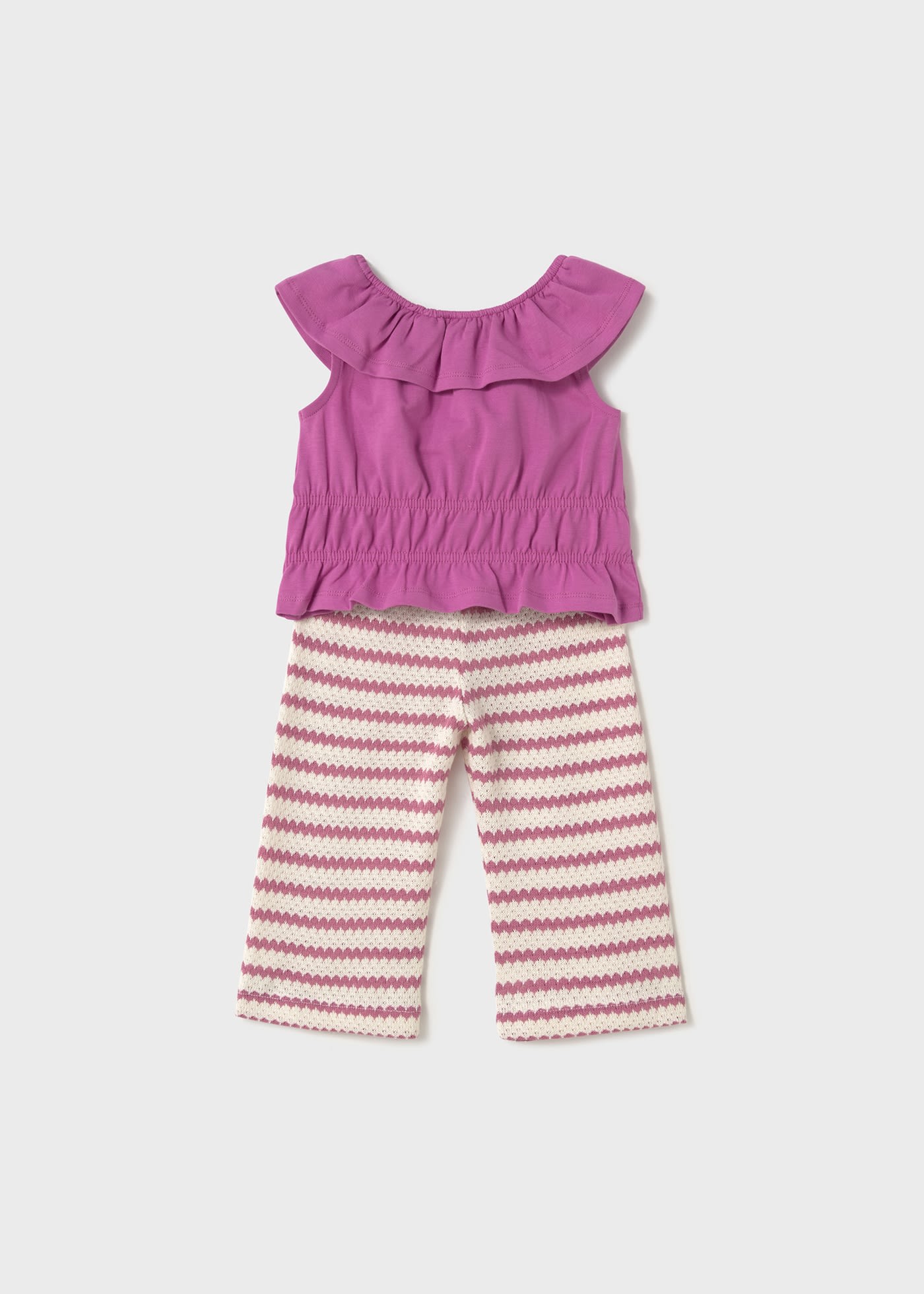 Baby crochet trousers and top set