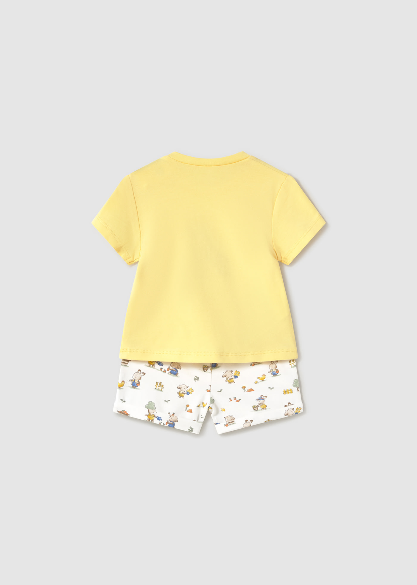 Conjunto 4 piezas pantalón corto recién nacido