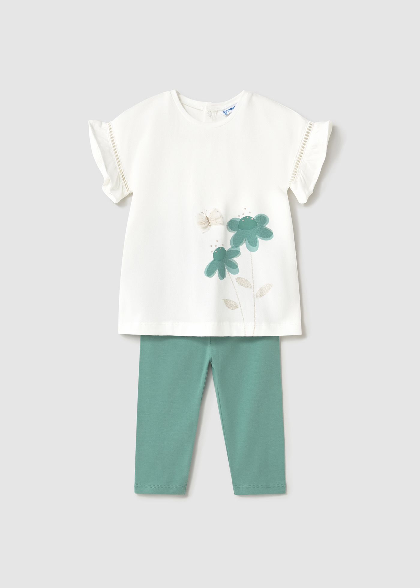 Ensemble leggings et t-shirt applique en tulle bébé