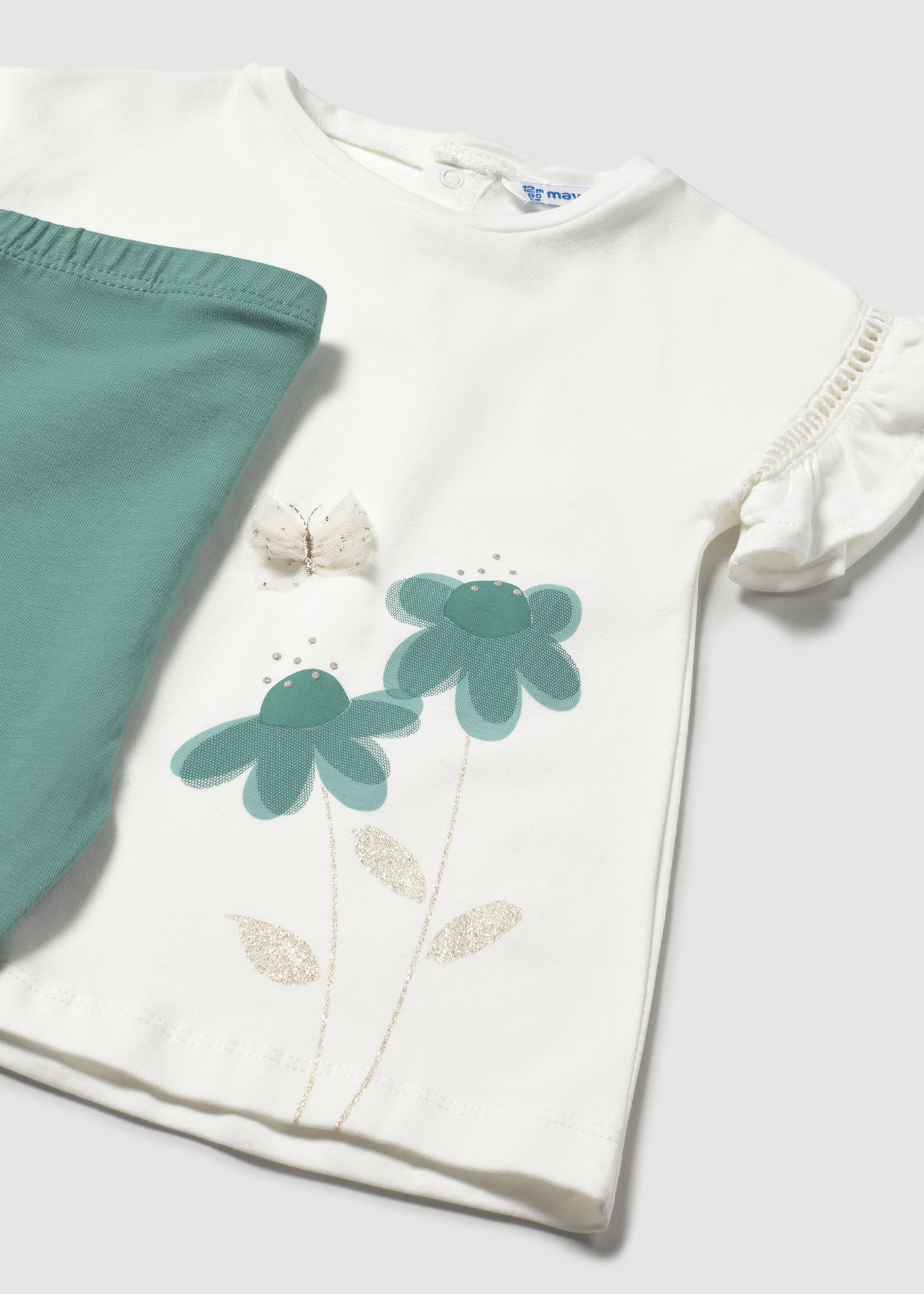 Ensemble leggings et t-shirt applique en tulle bébé