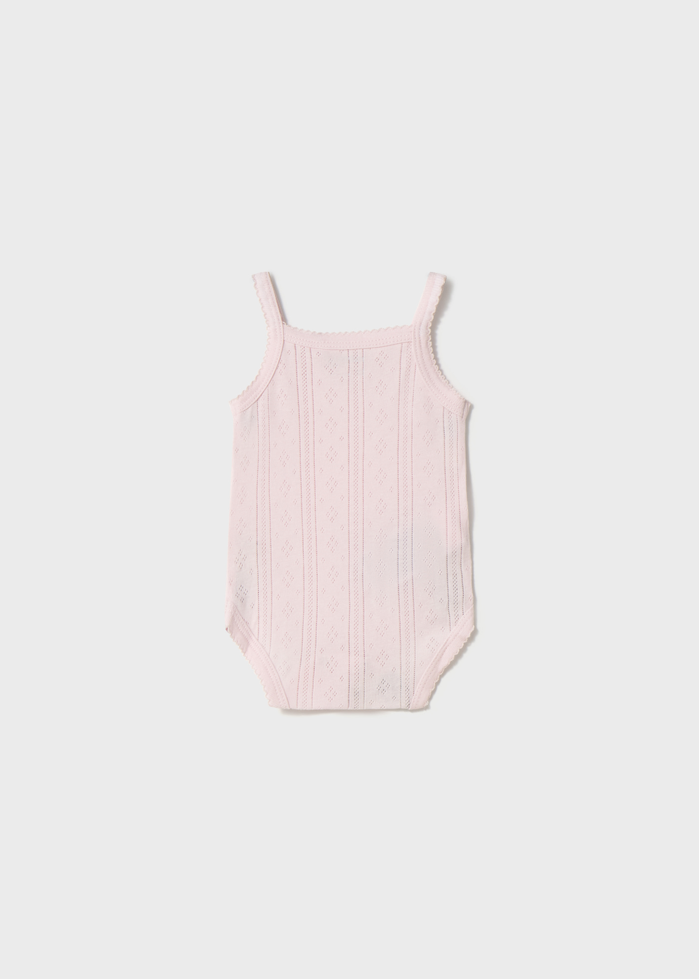 Body con bretelle traforato neonata