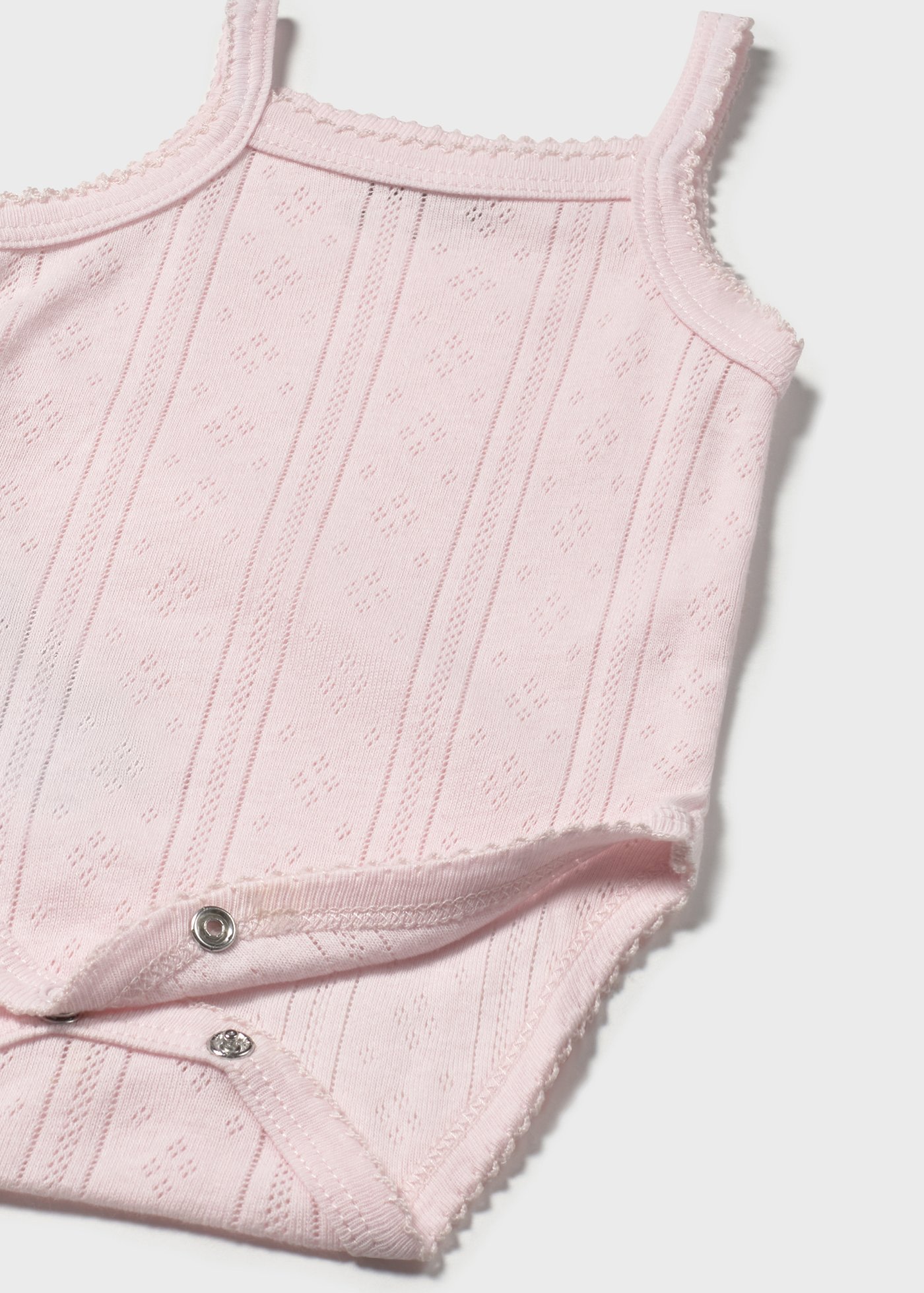 Body con bretelle traforato neonata