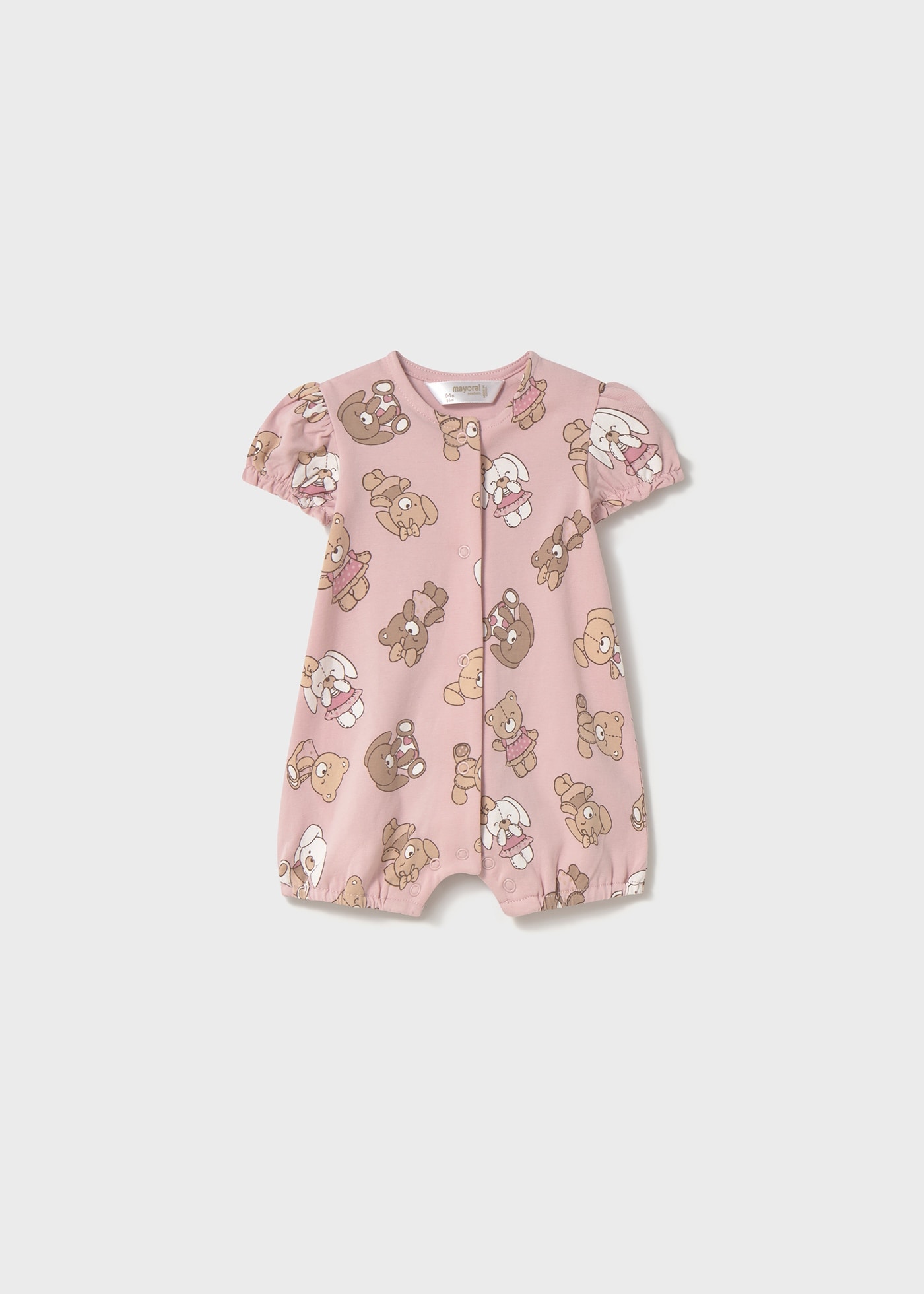 Newborn girl teddy romper