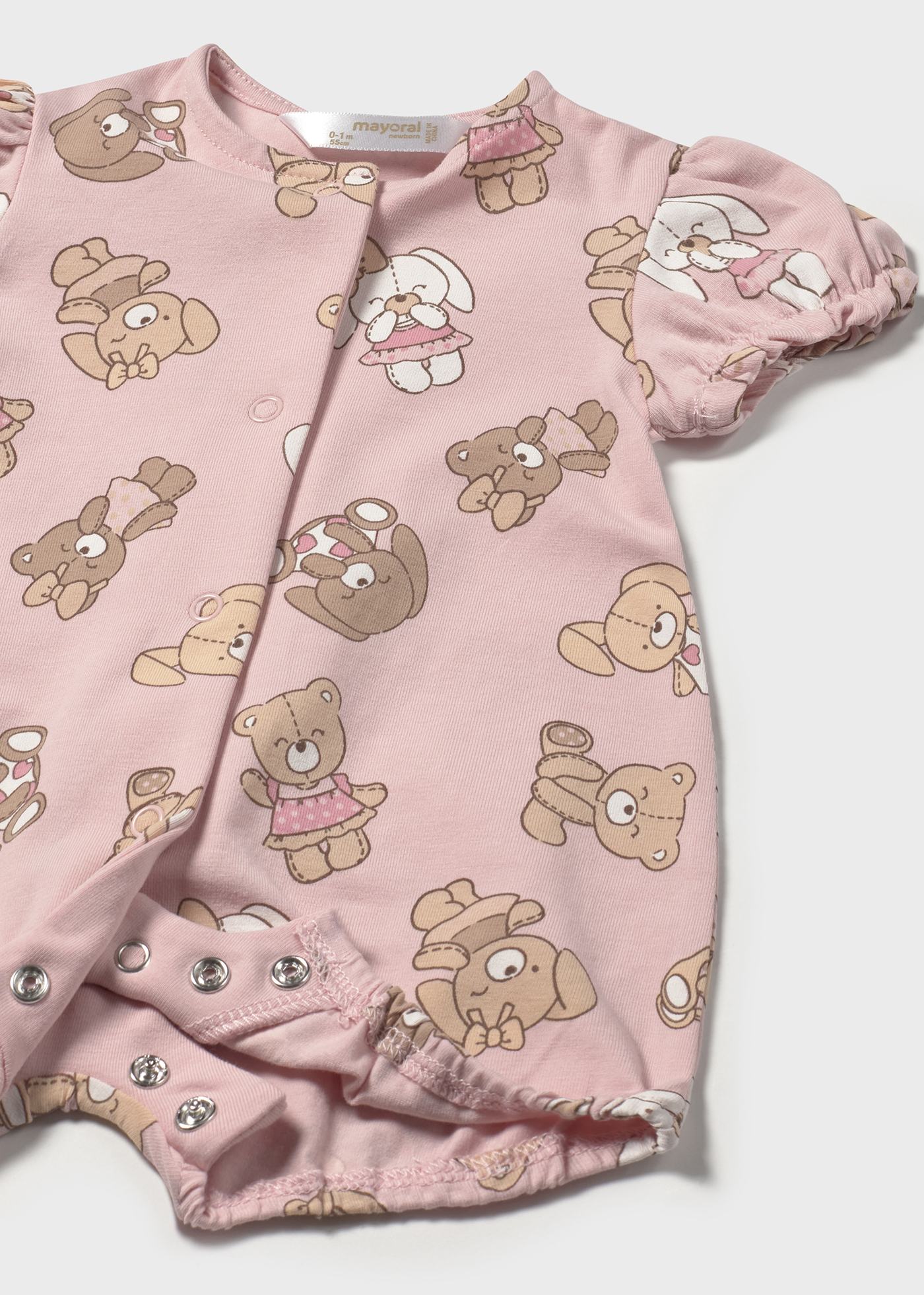 Newborn girl teddy romper