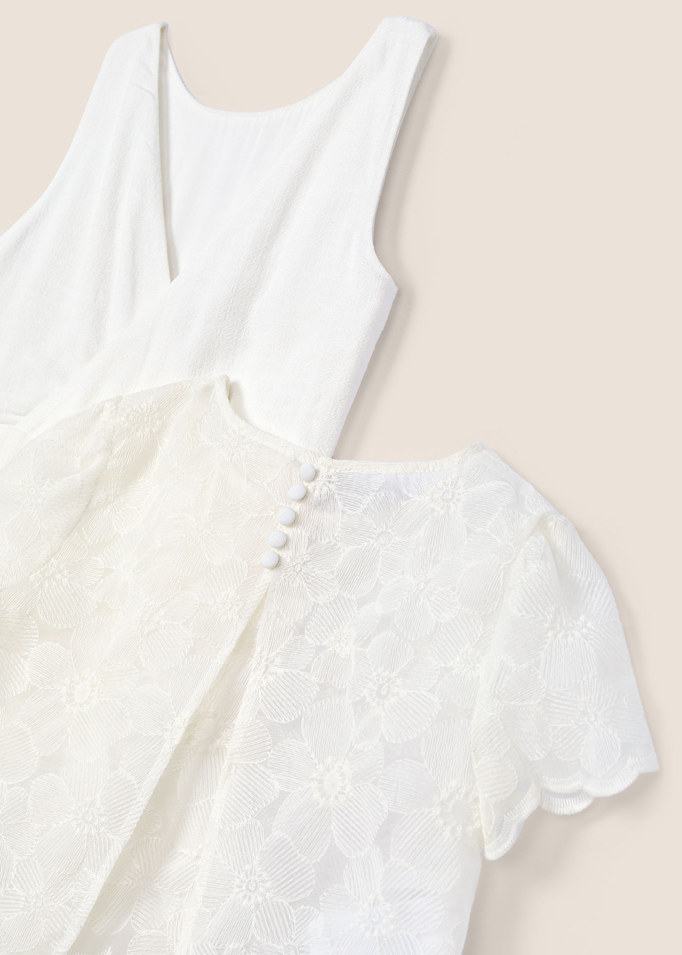 Combinaison Communion avec haut en organza fille