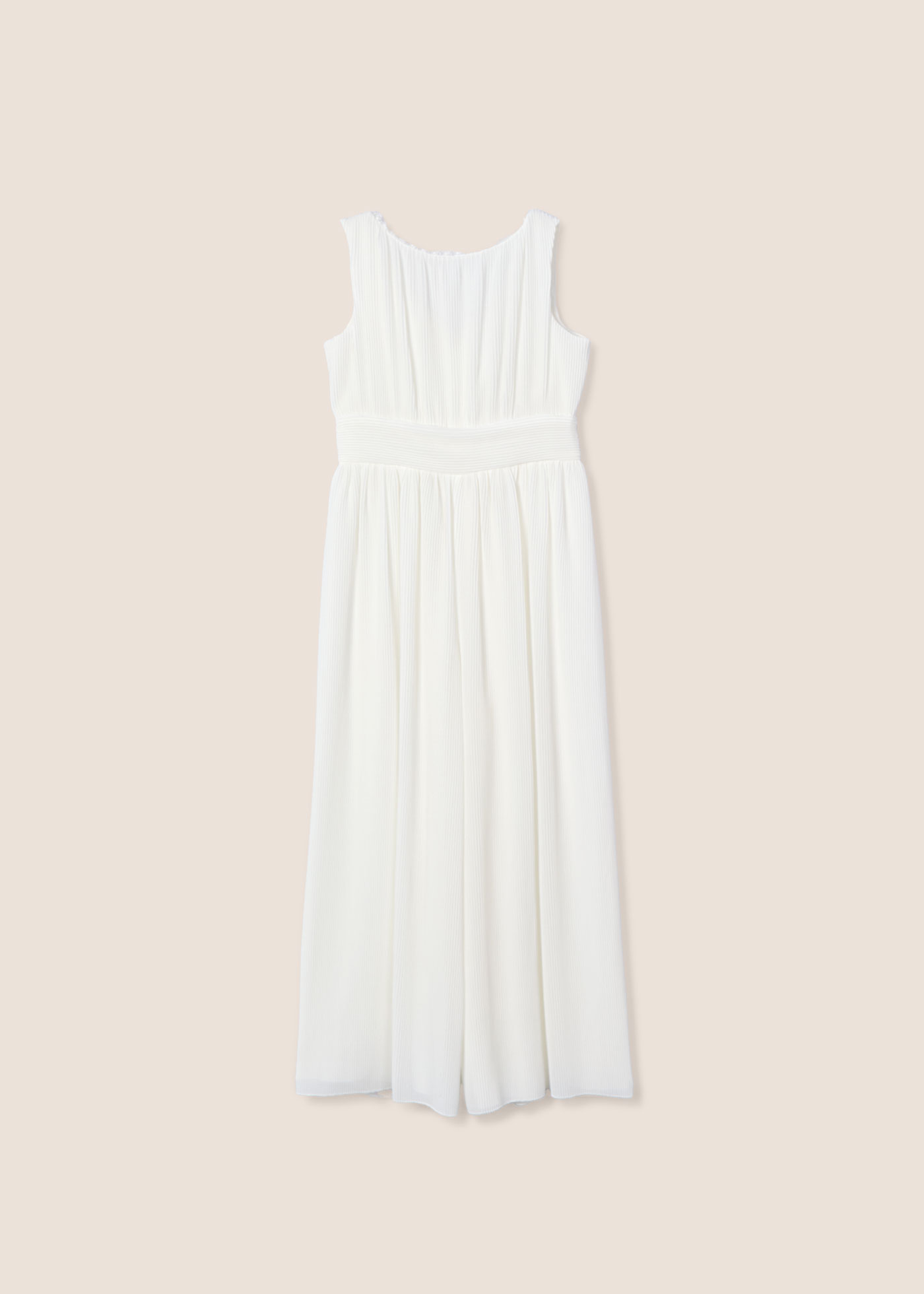 Girl christening pleated jumpsuit