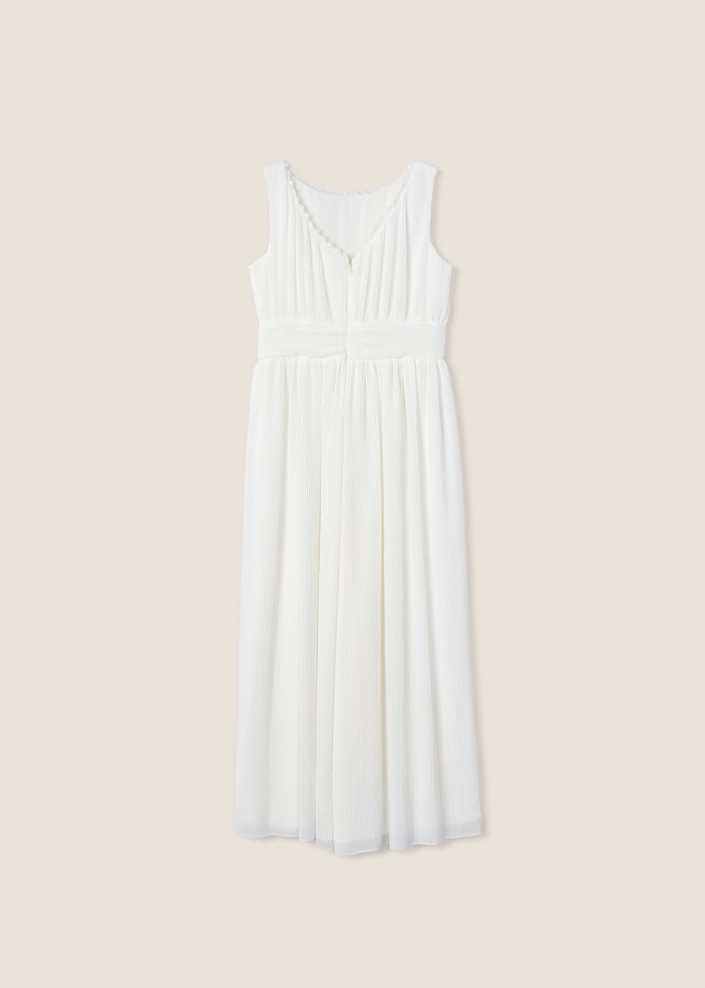 Girl christening pleated jumpsuit