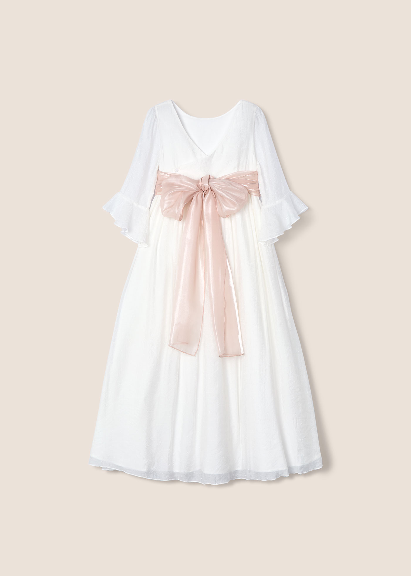 Vestido Comunión plumeti niña