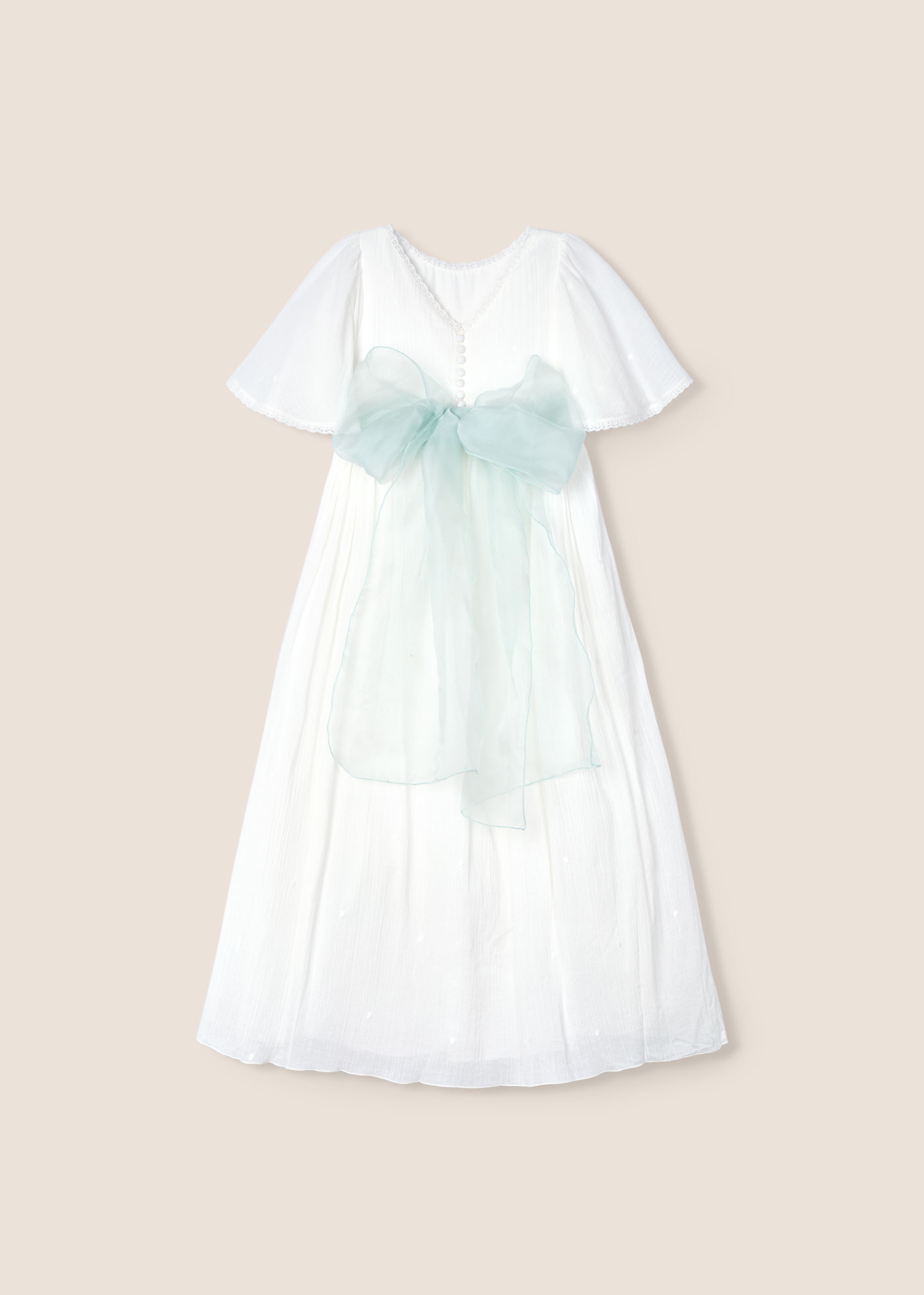 Girl embroidered christening dress