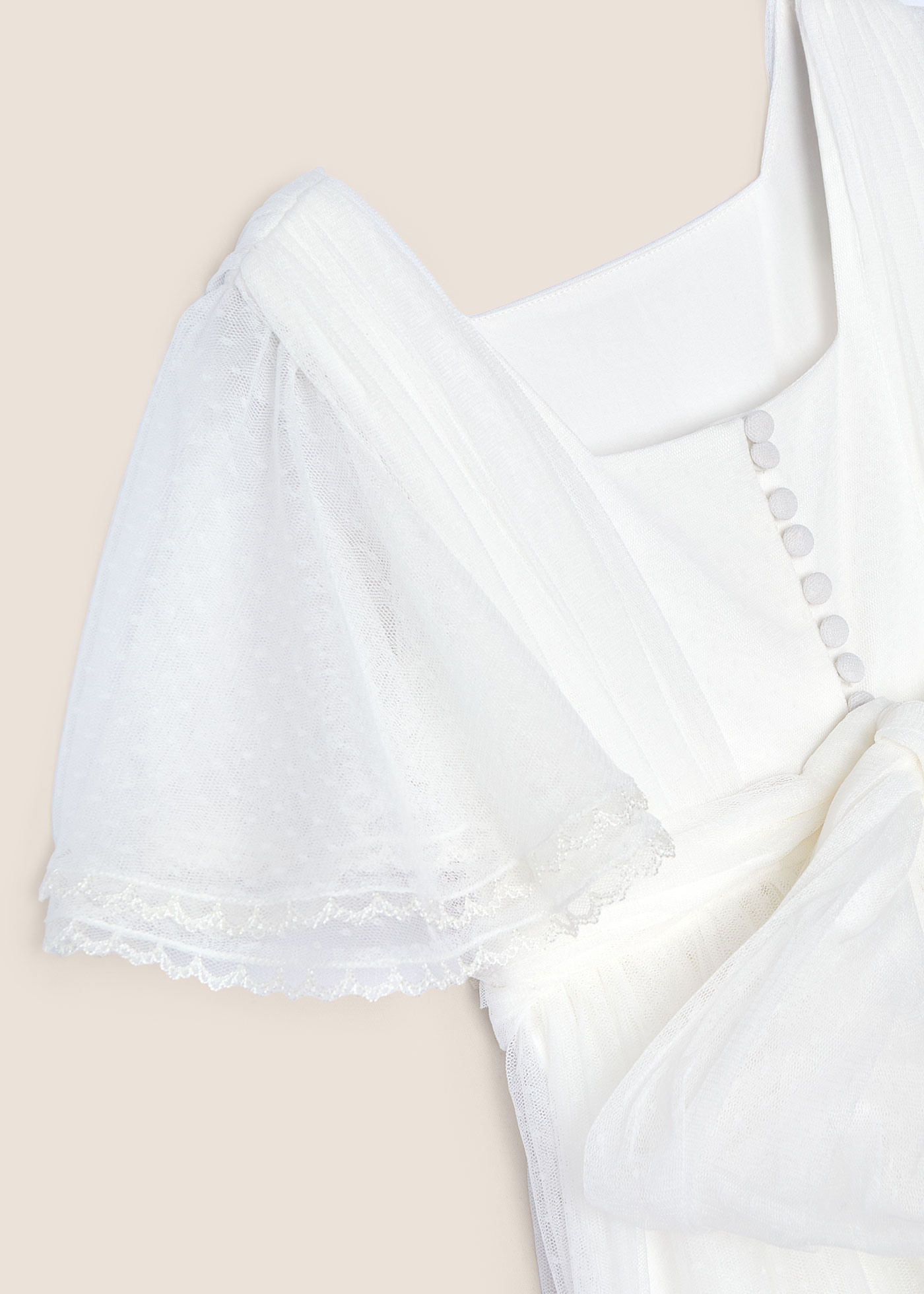 Girl tulle christening  dress