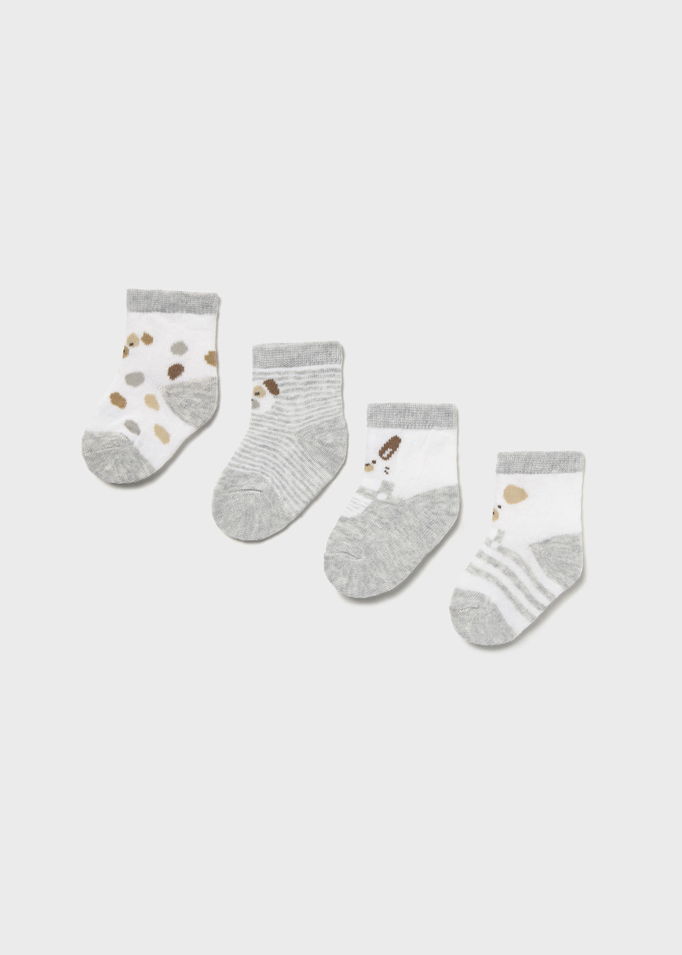 Lot de 4 chaussettes animaux nouveau-nés