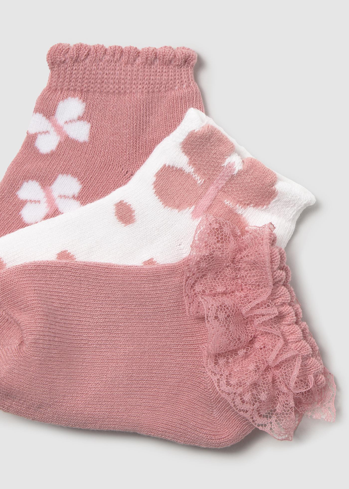 Baby set of 3 patterned socks