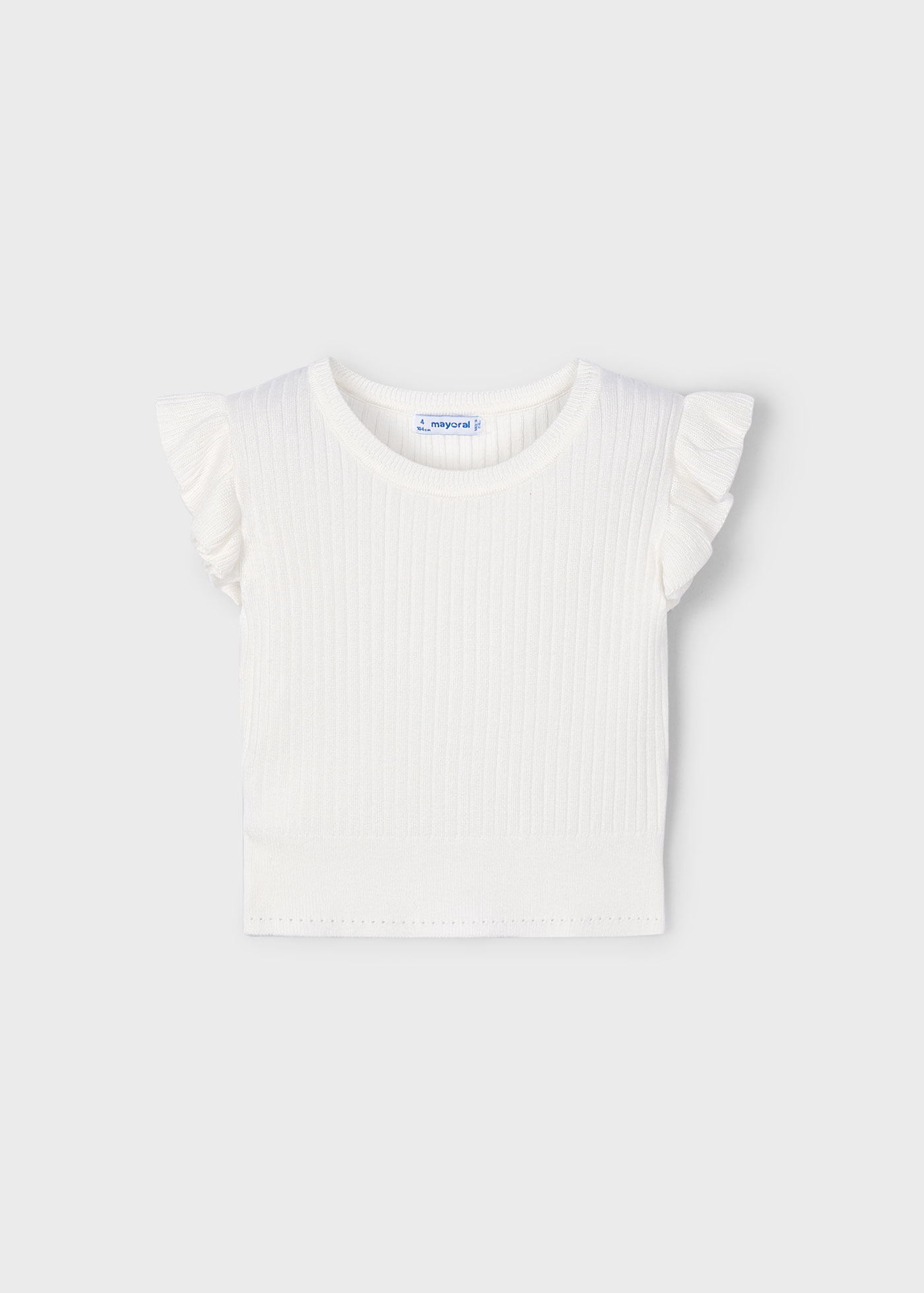 Girl Ribbed Knit Top