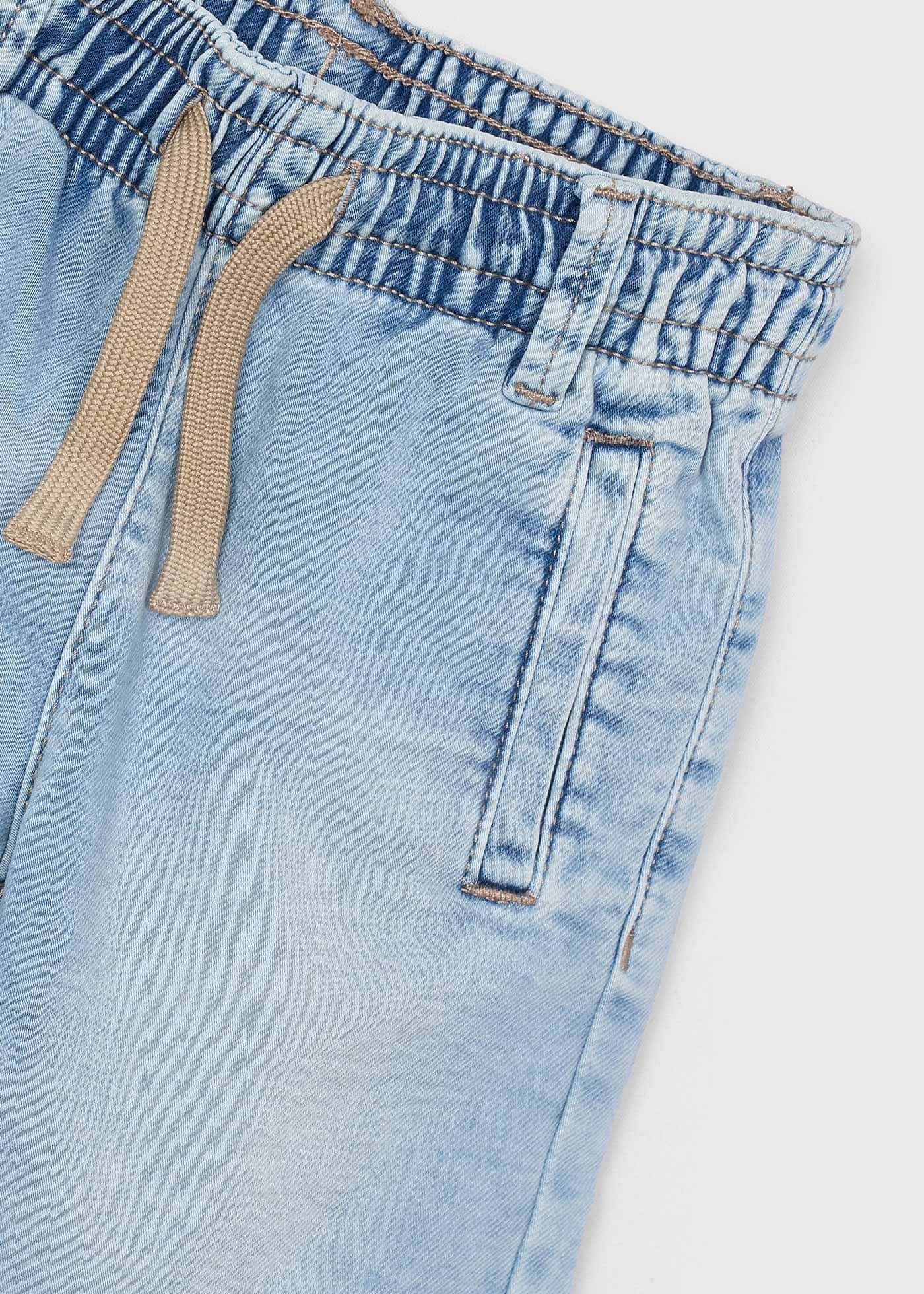 Bermuda en denim avec ceinture élastique garçon