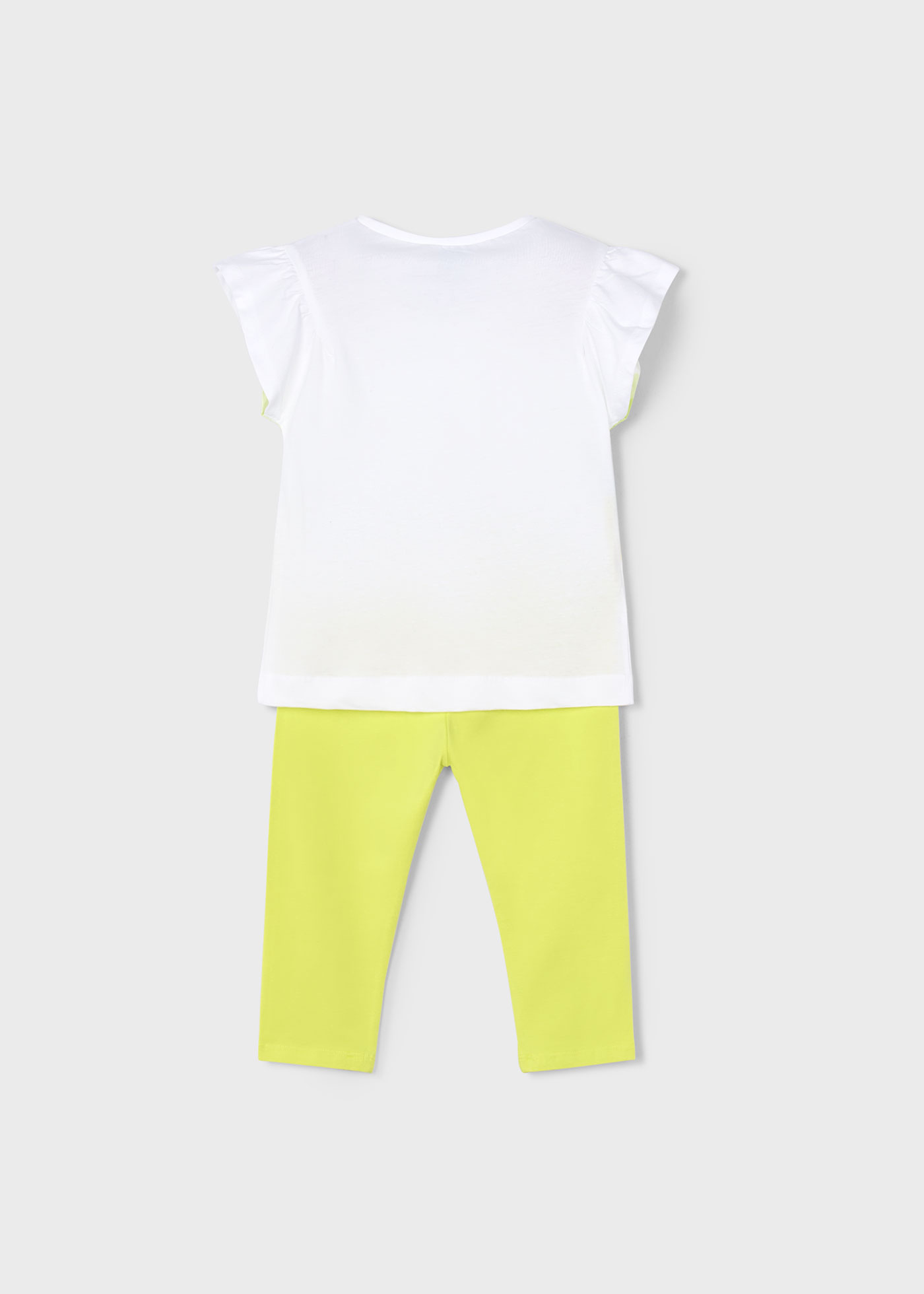 Completo leggings a tre quarti e maglietta tramonto bambina