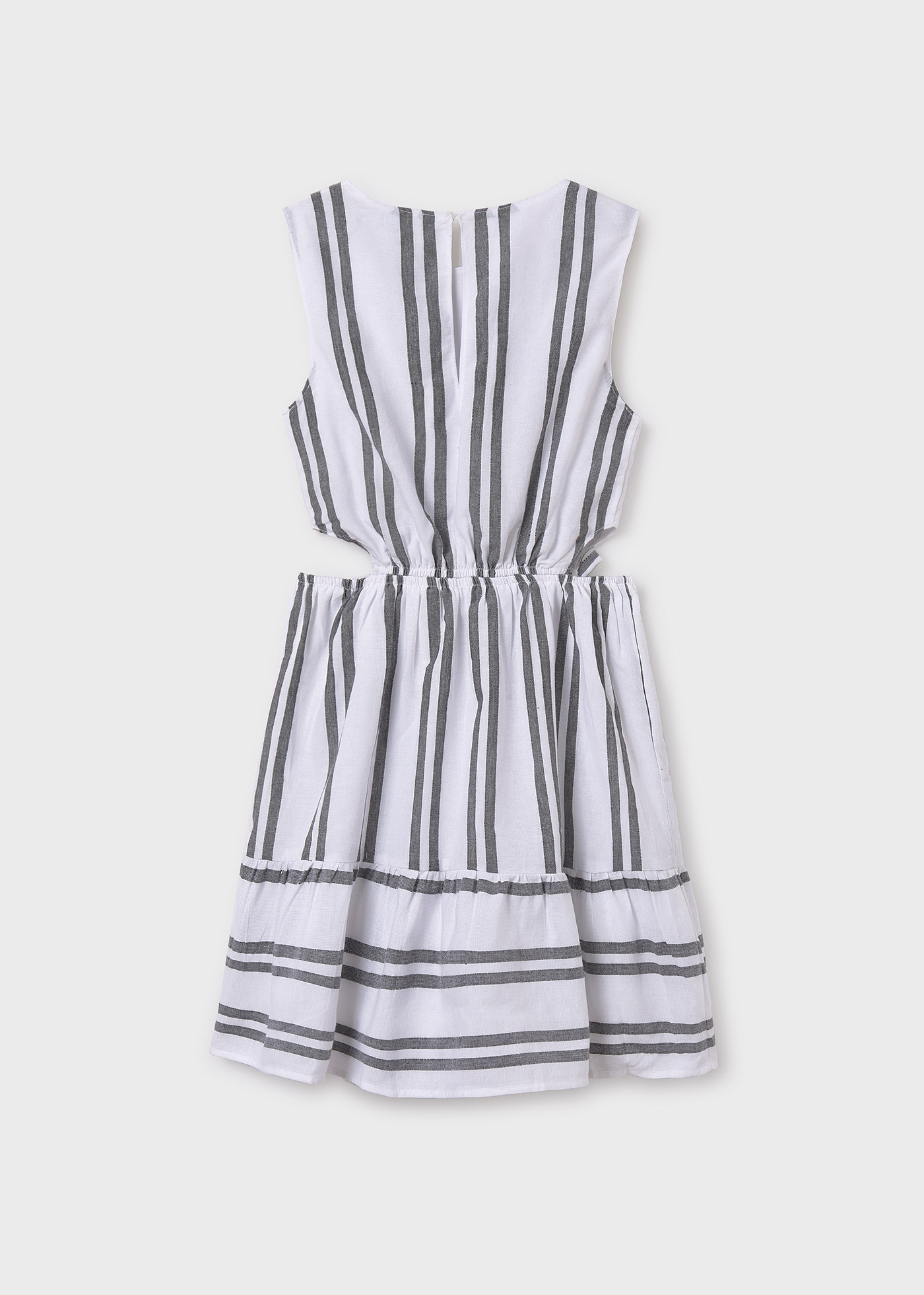 Girl striped side slit dress