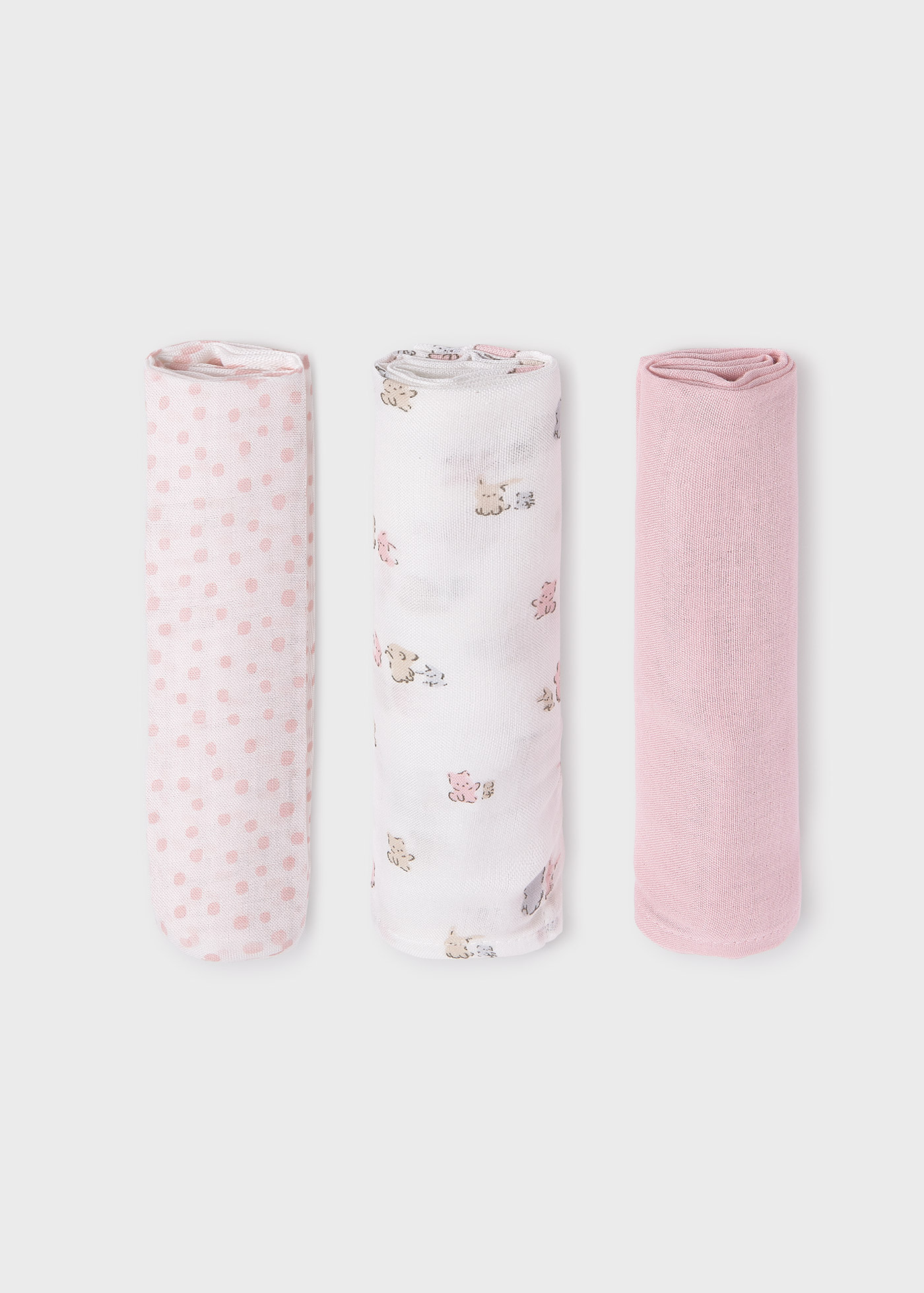 Baby set of 3 muslin cloths