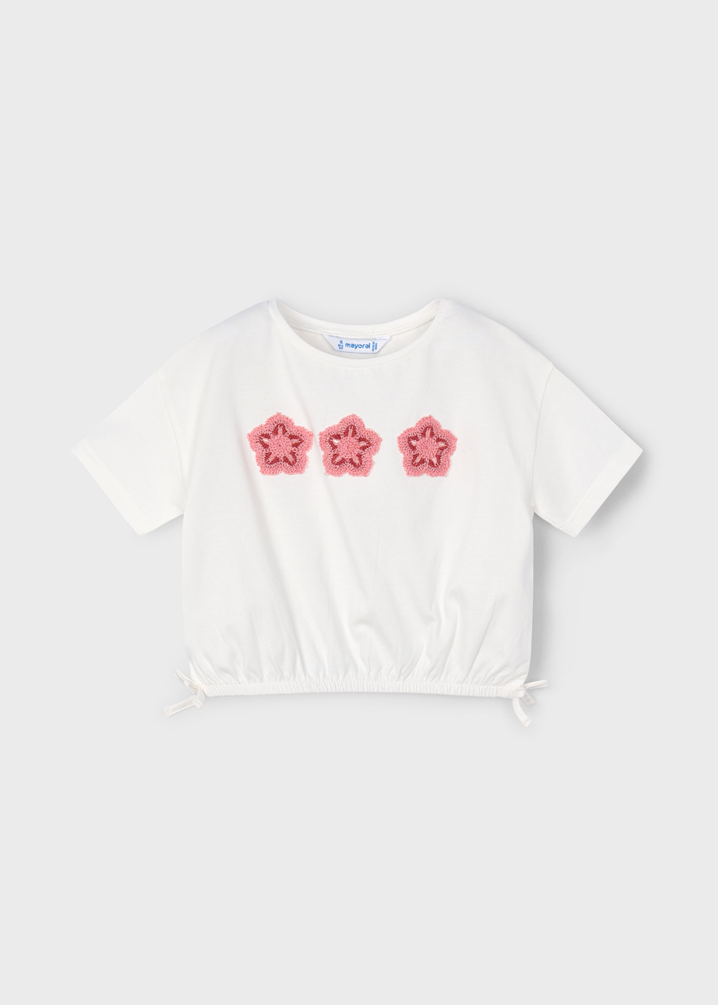 Camisola aplicações crochet menina