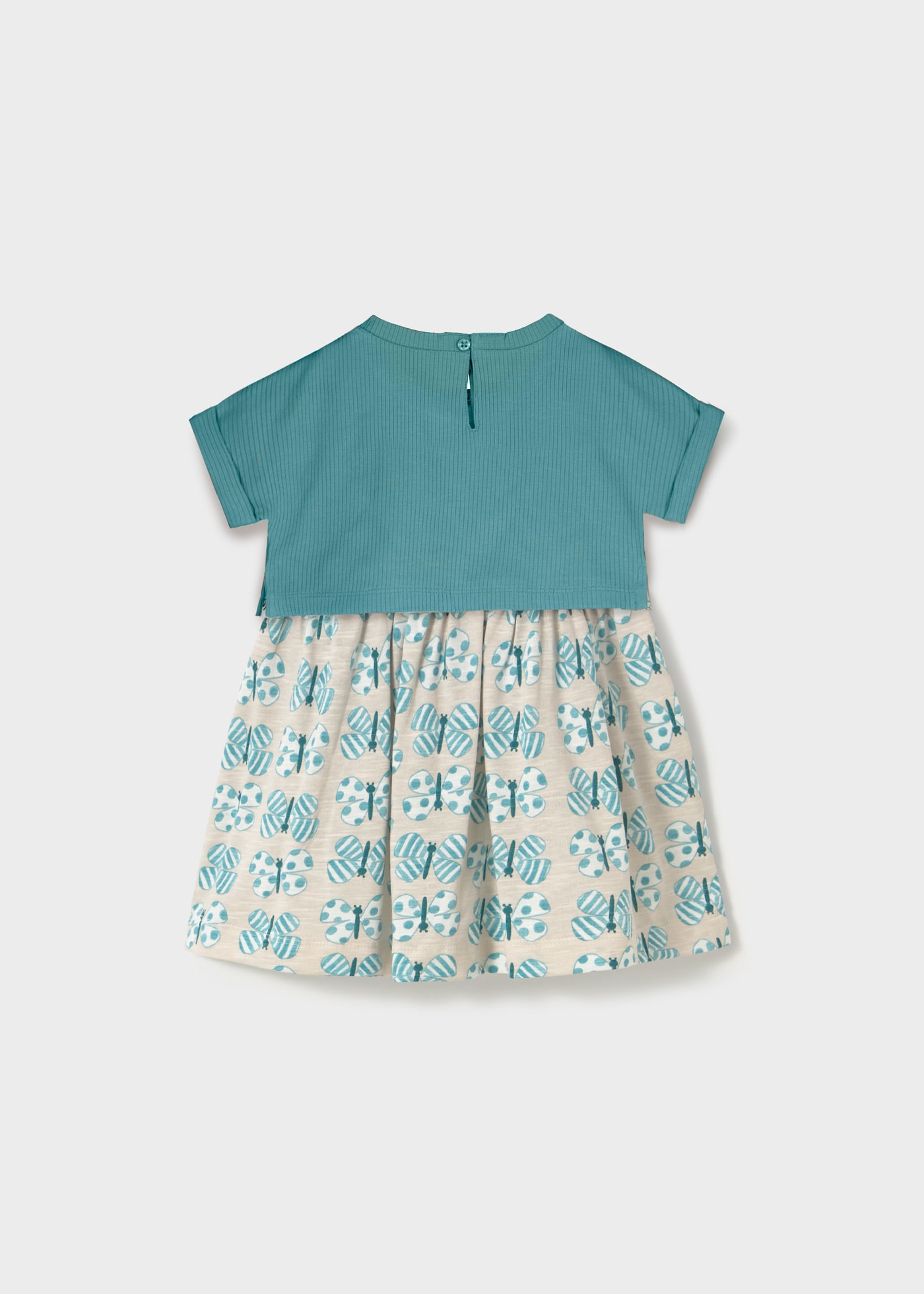 Baby print dress with top set