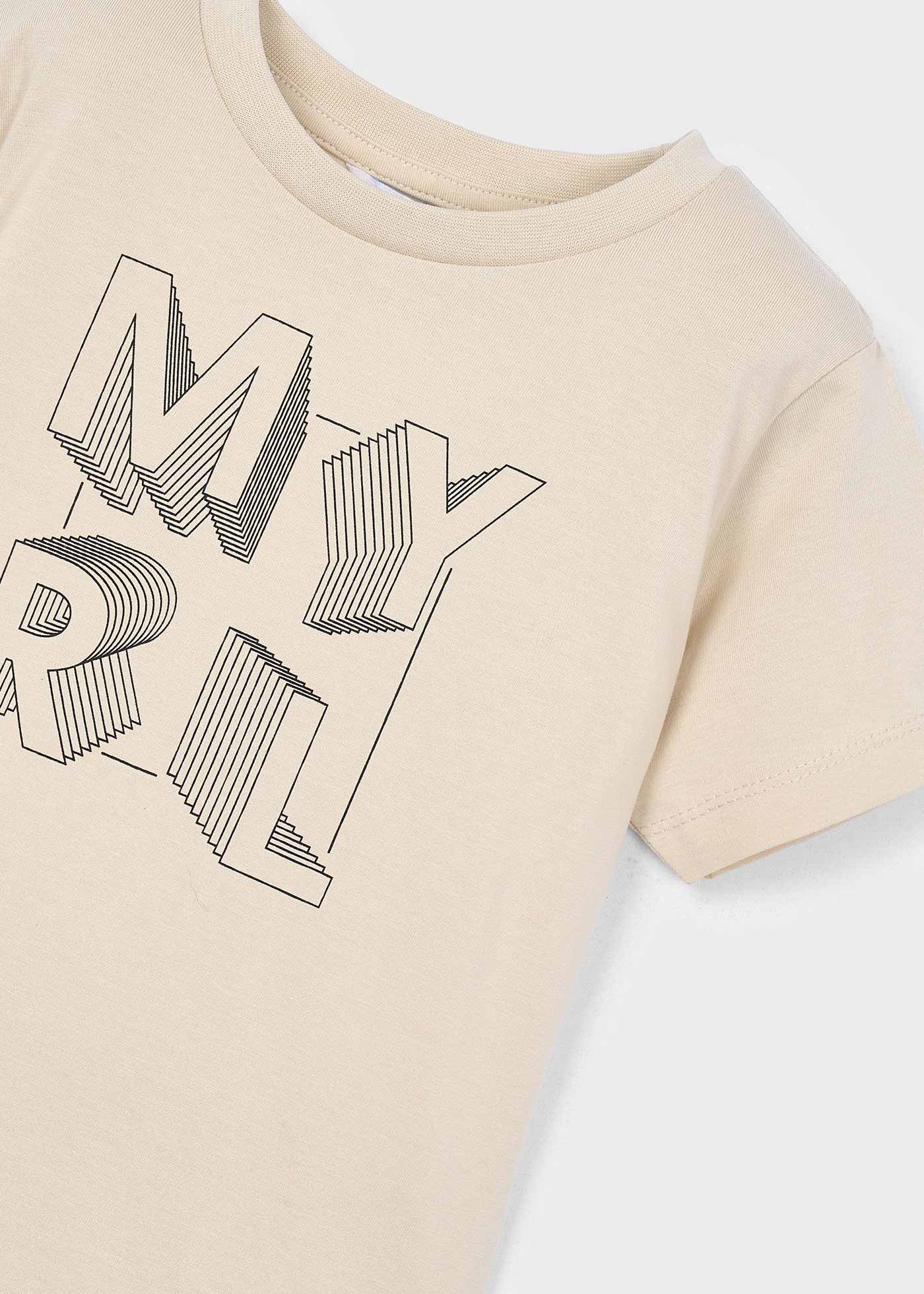 Playera básica letras niño