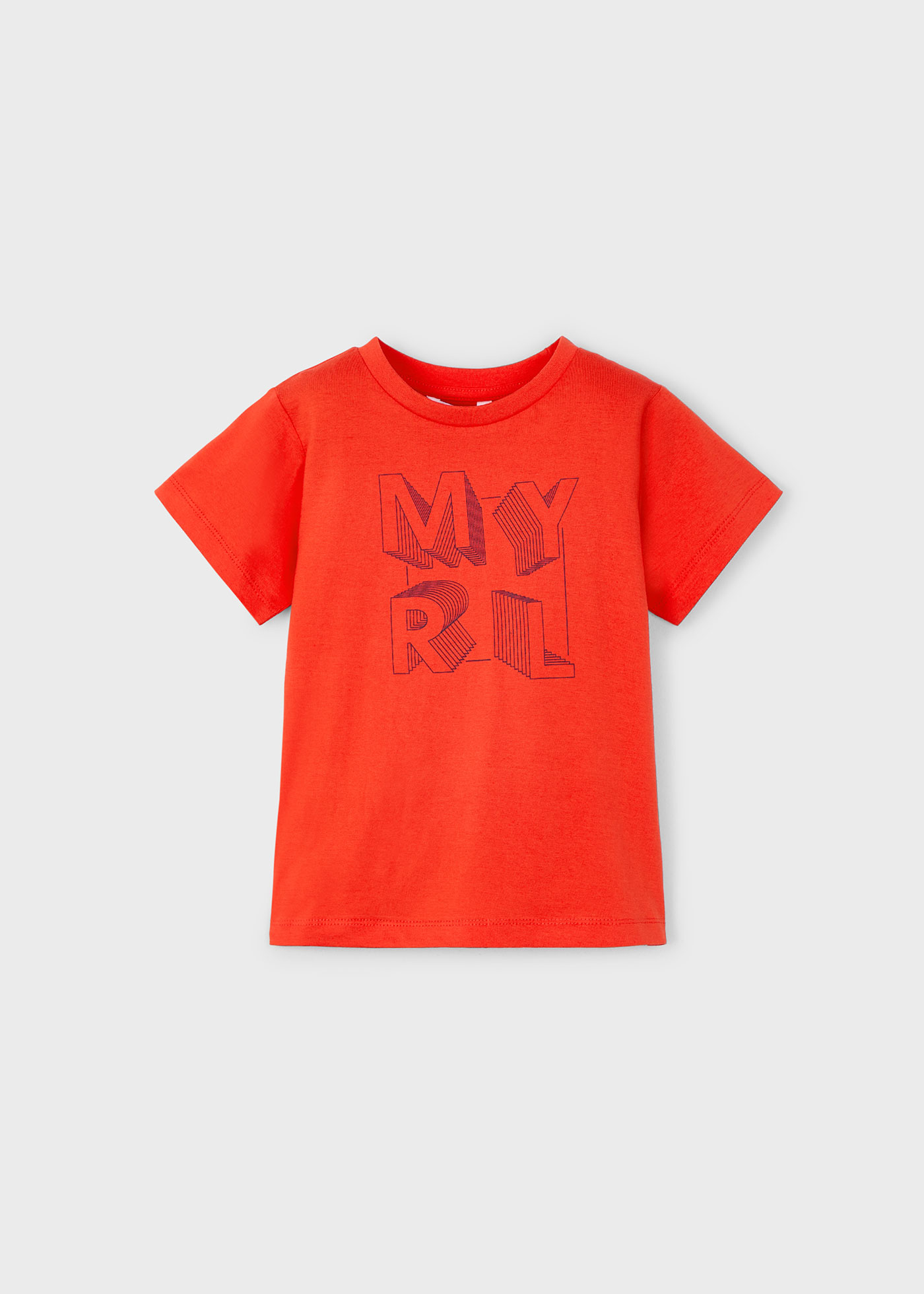 Boy basic letter print t-shirt