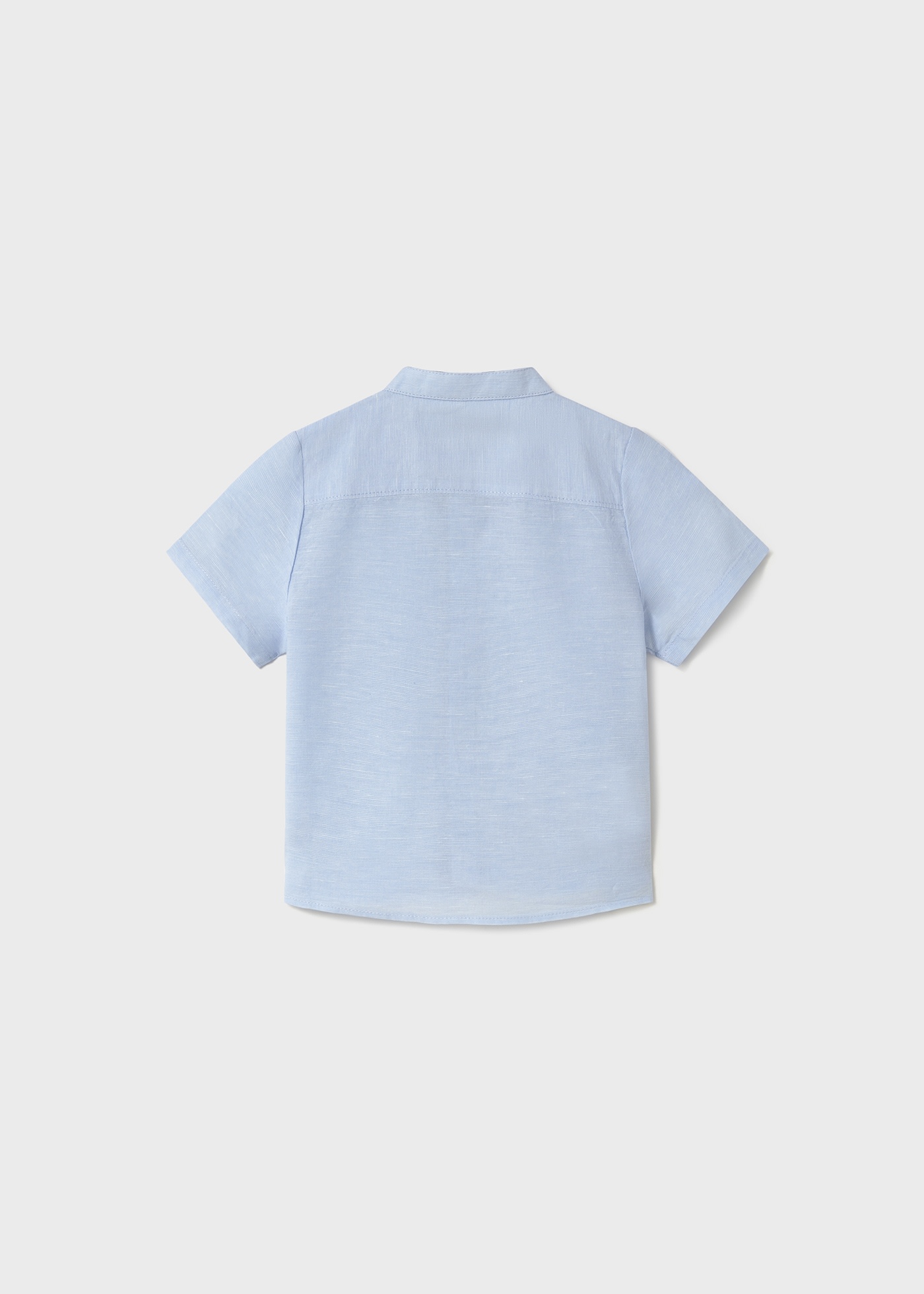 Baby Linen Shirt Mandarin Collar