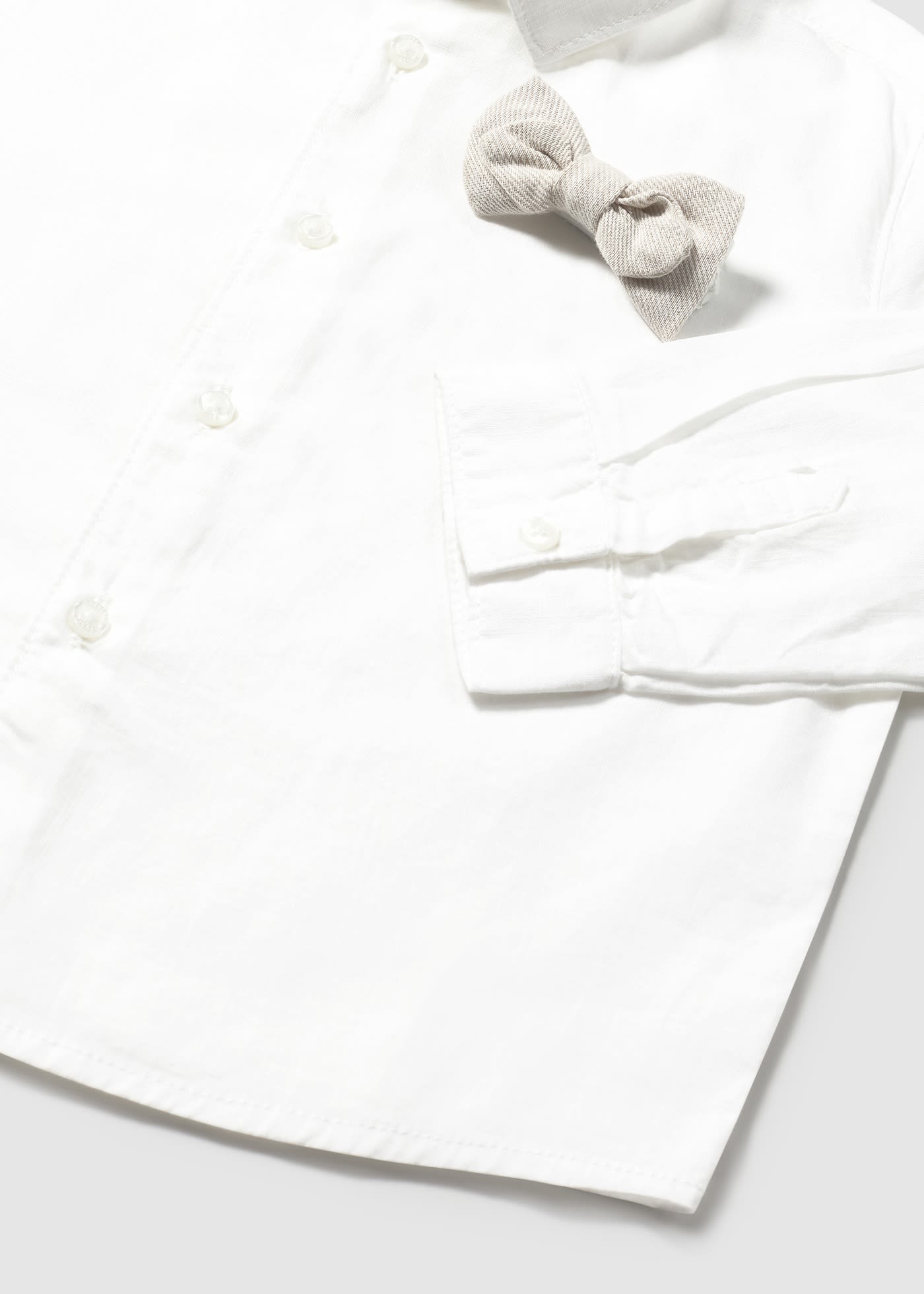Camicia manica lunga con papillon neonato