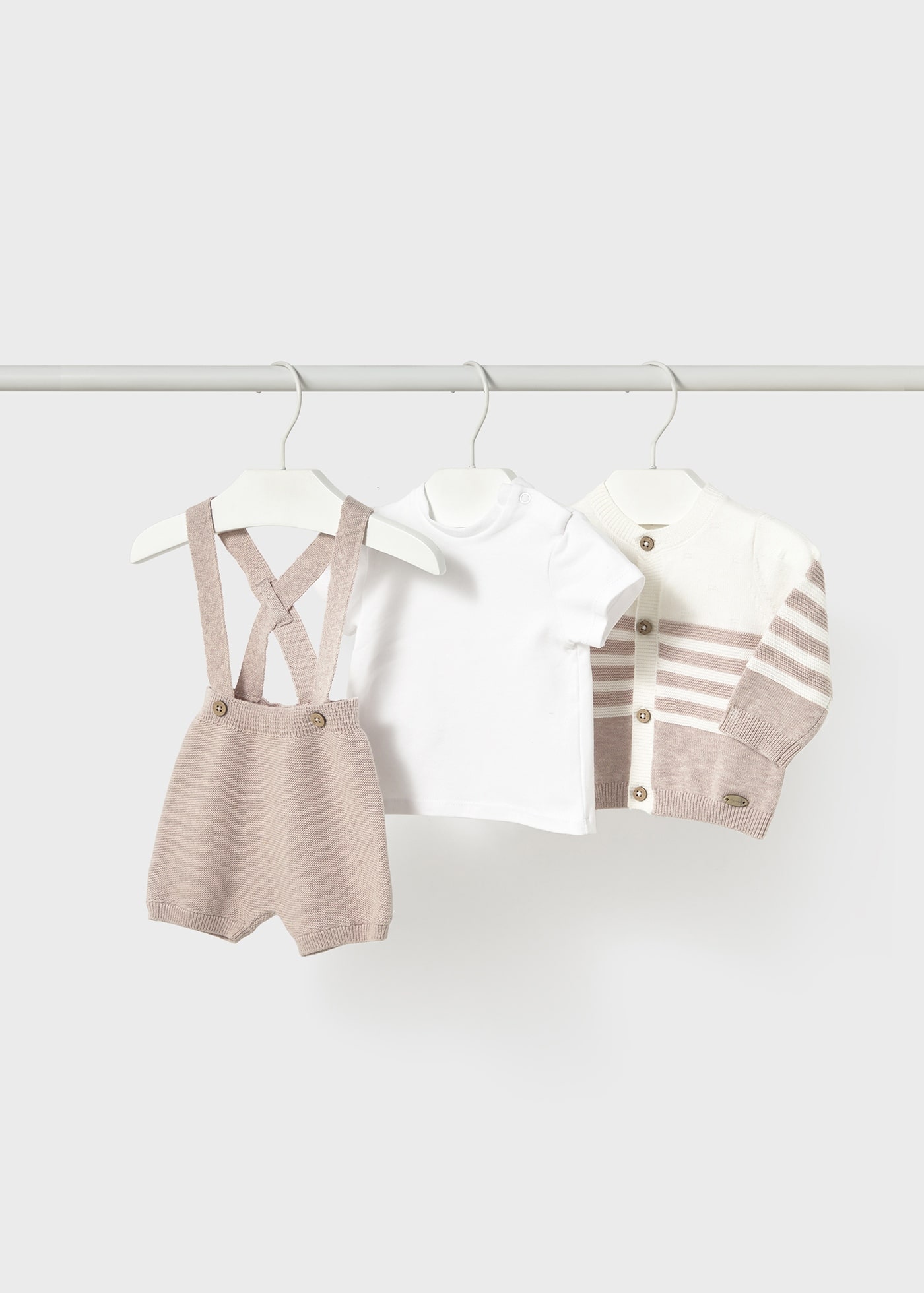 Newborn 3-Piece Knit Set with Cardigan