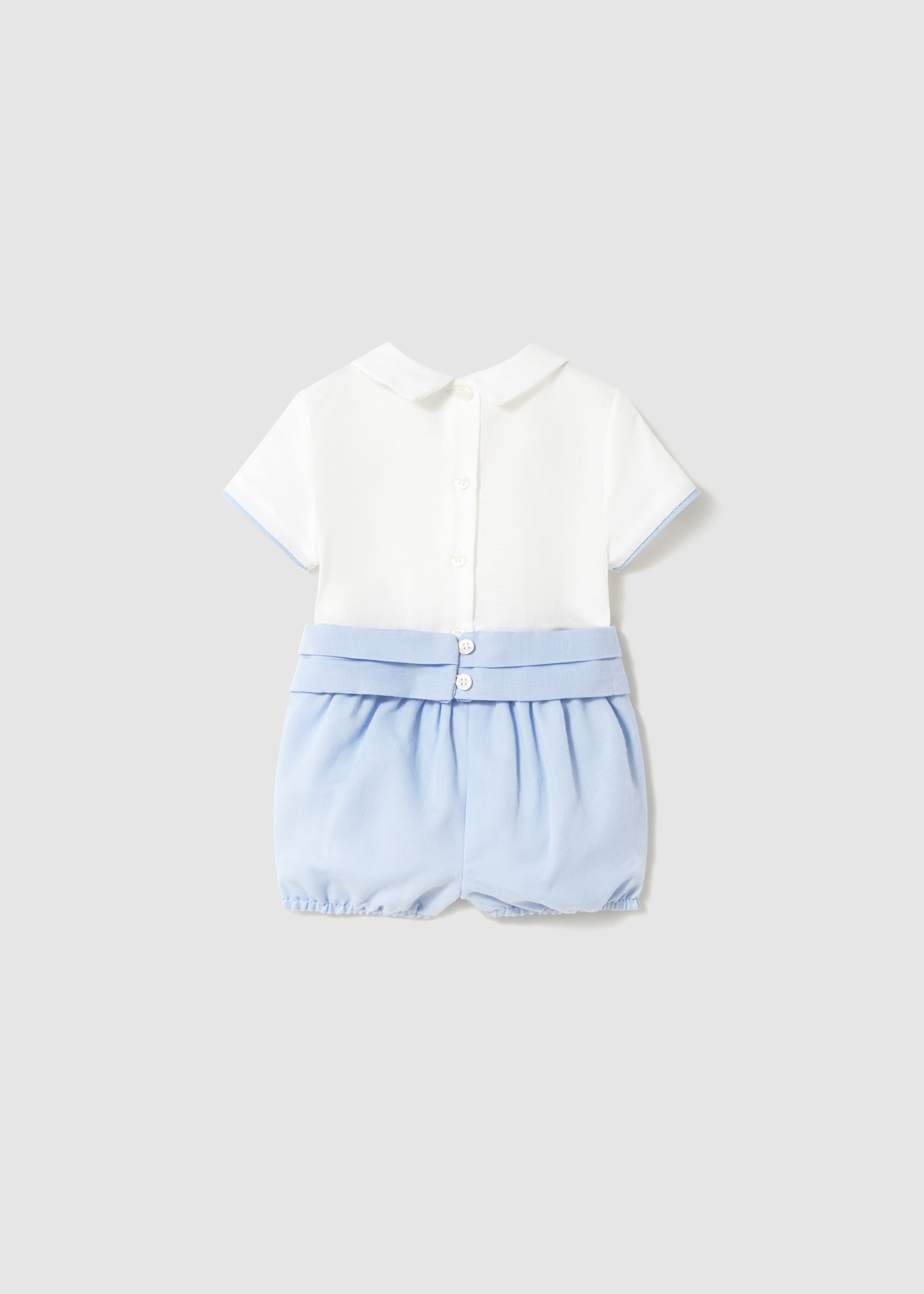 Ensemble cérémonie short et chemise nouveau-né