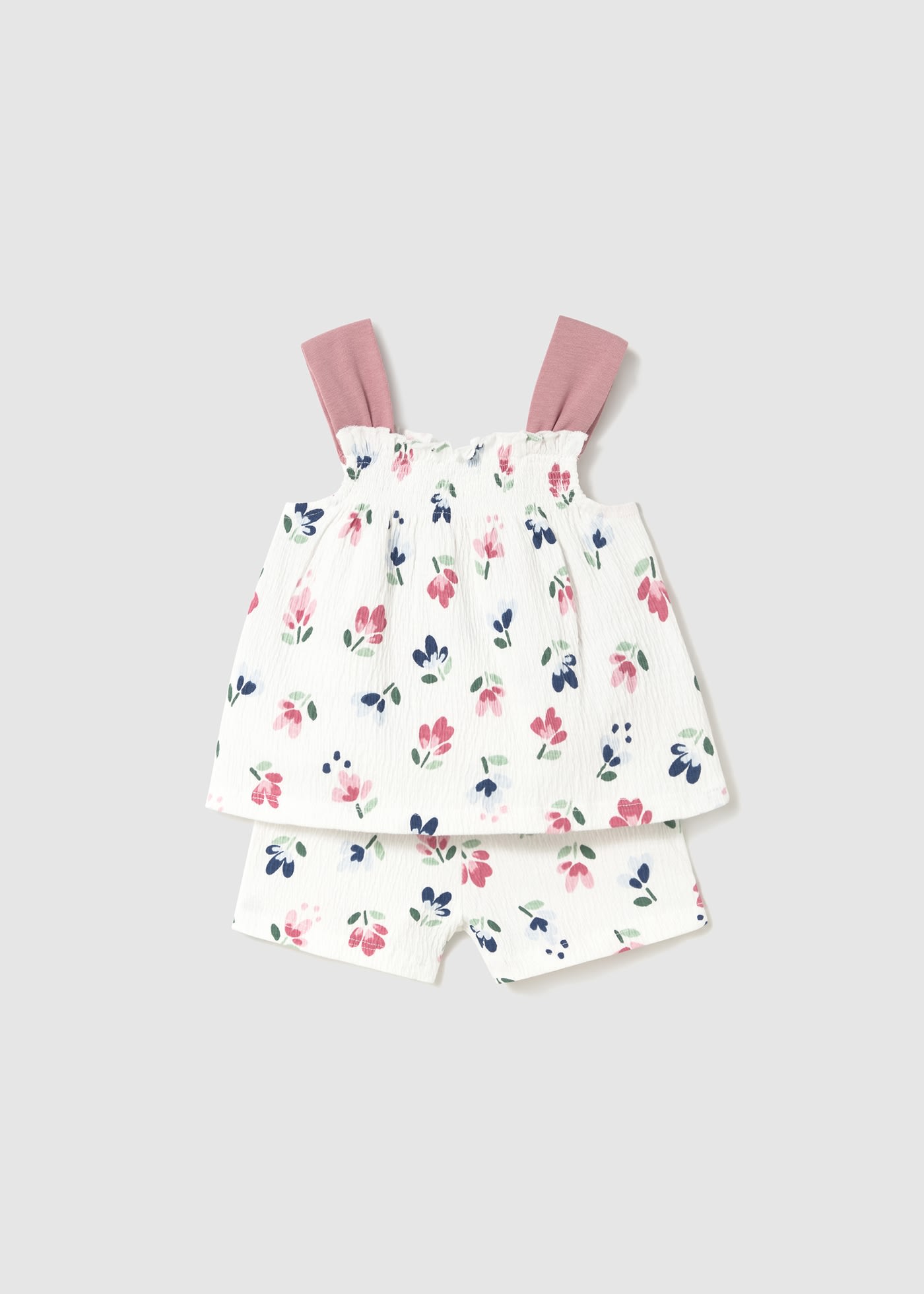 Conjunto pantalón corto y camiseta bambula bebé