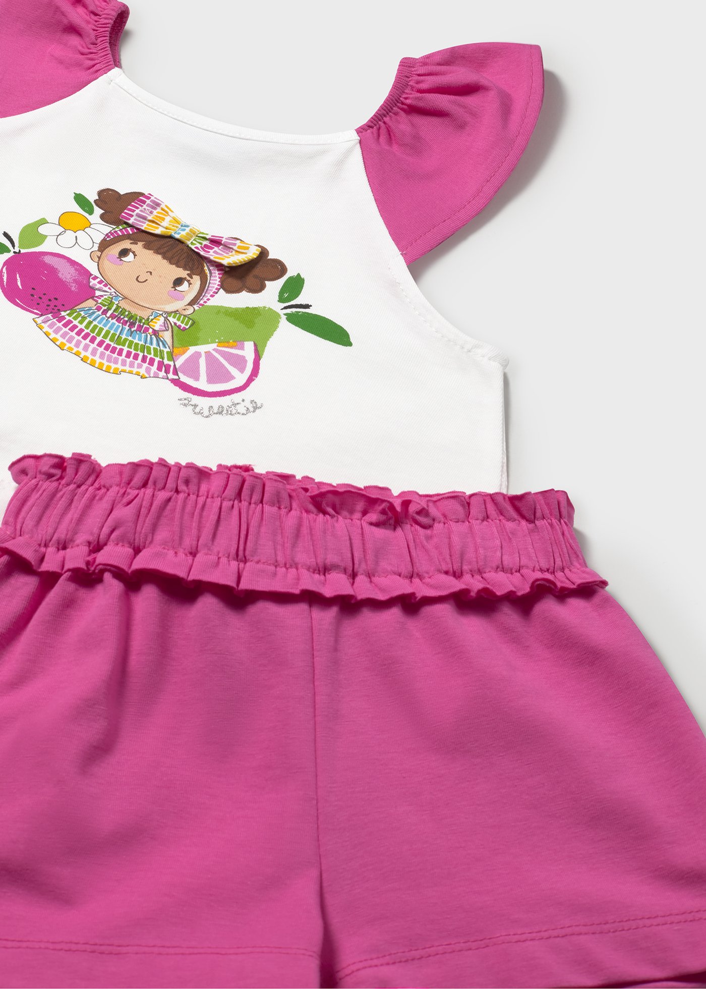 Conjunto pantalón corto y camiseta serigrafía bebé