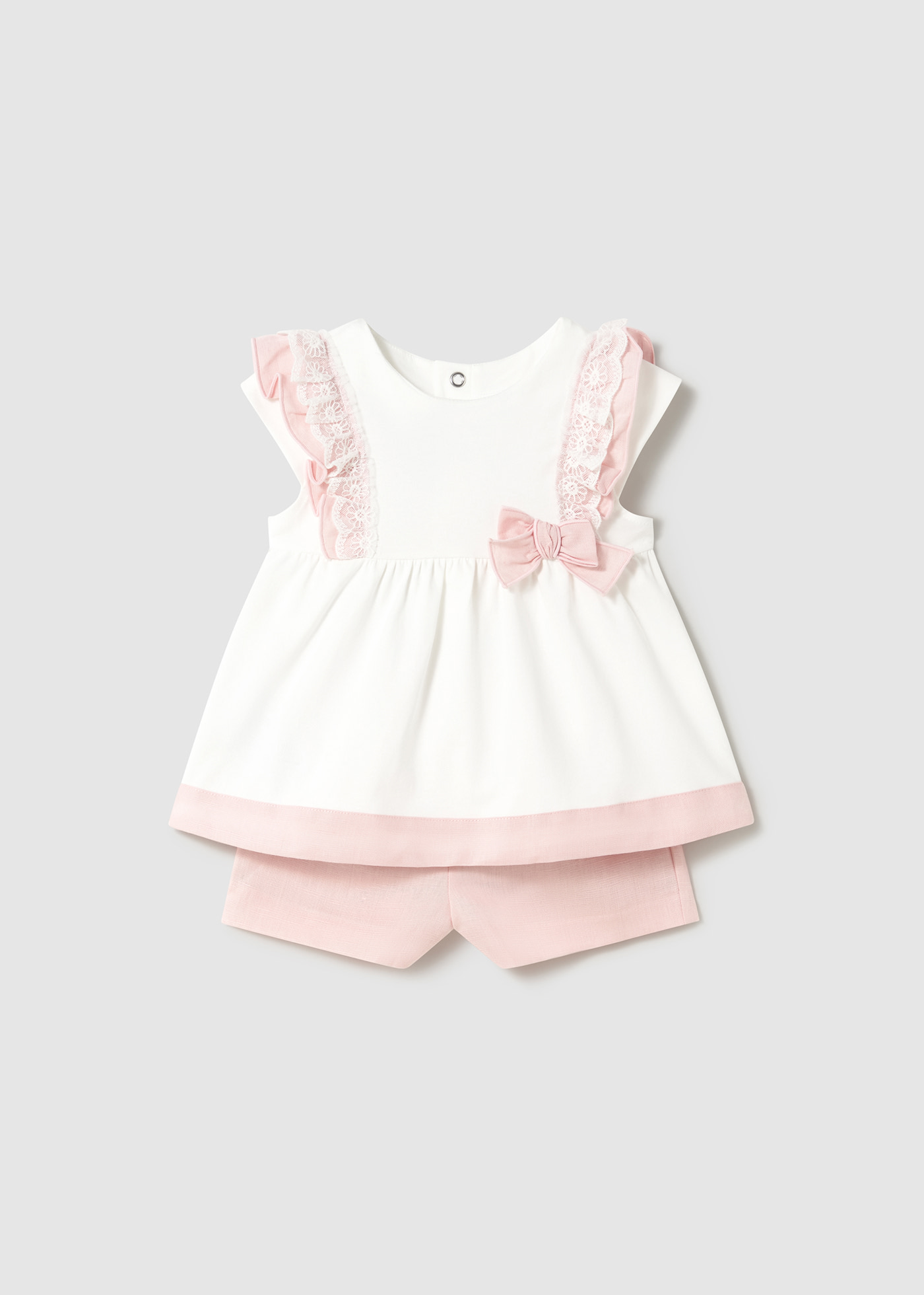 Ensemble short et blouse en lin bébé