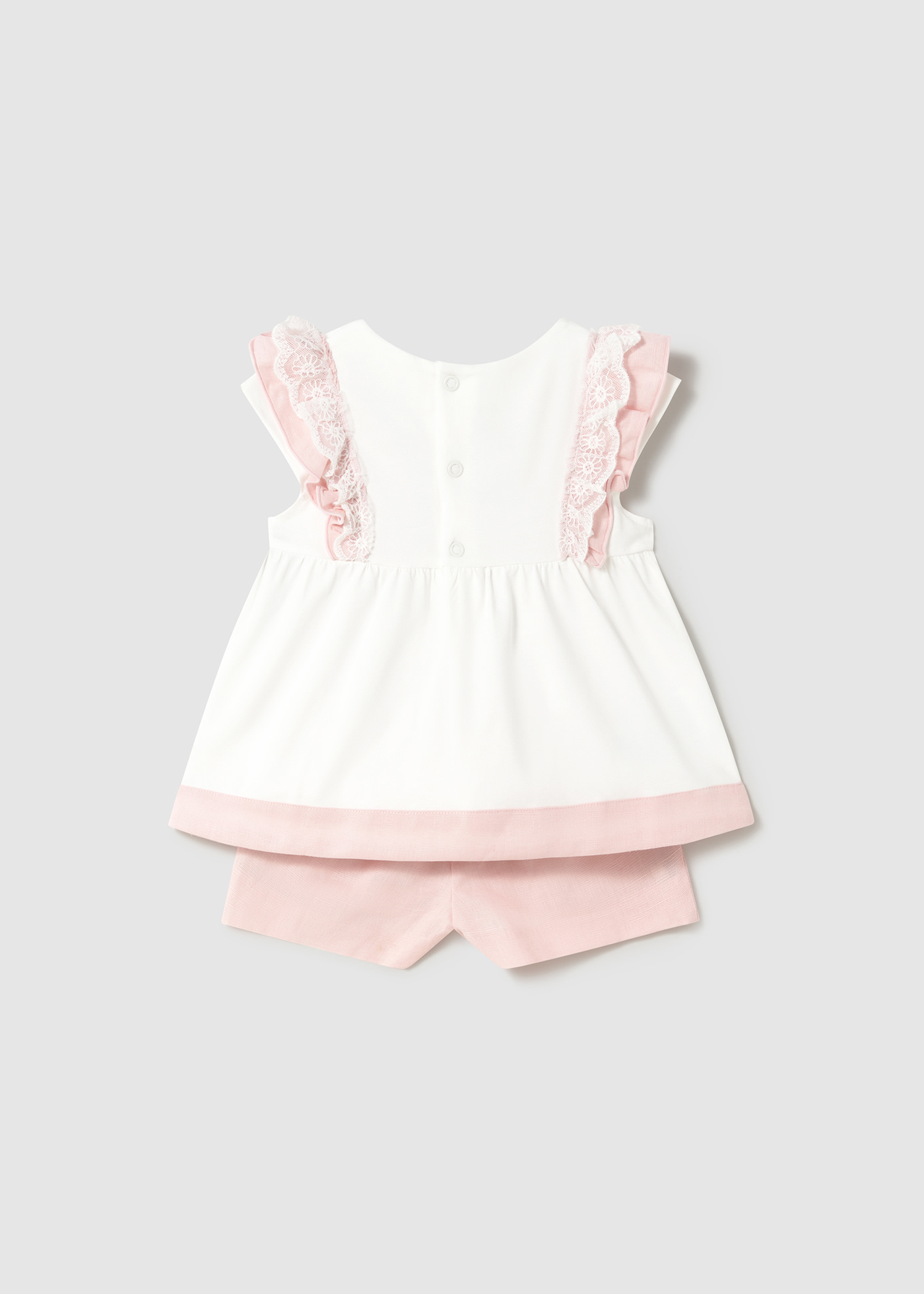 Ensemble short et blouse en lin bébé