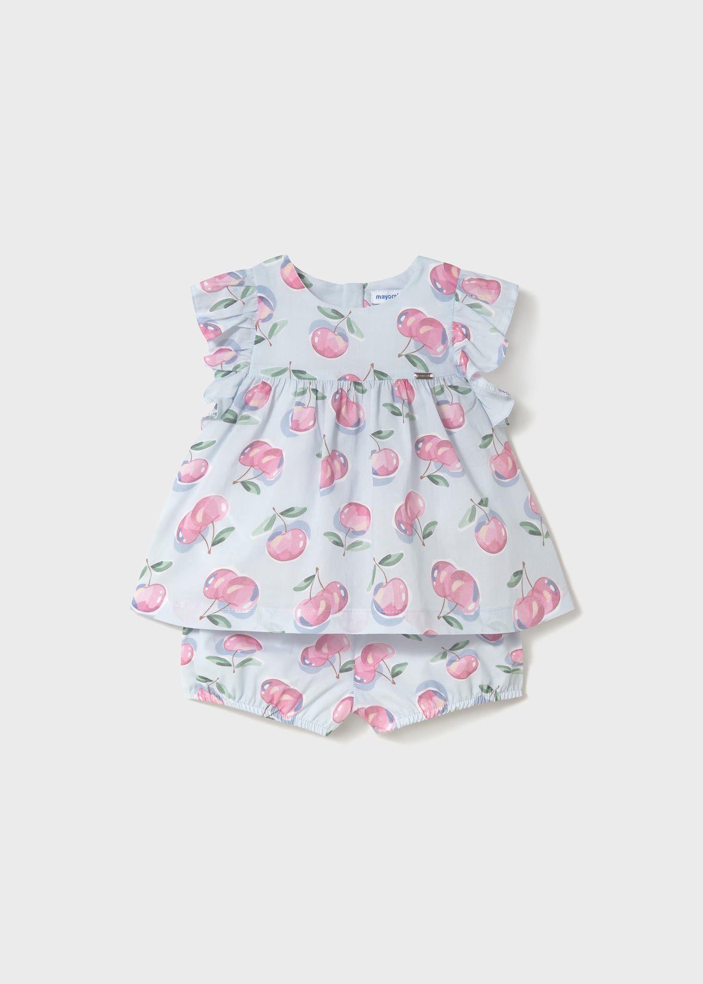 Ensemble pantalon bouffant et blouse à fruits bébé