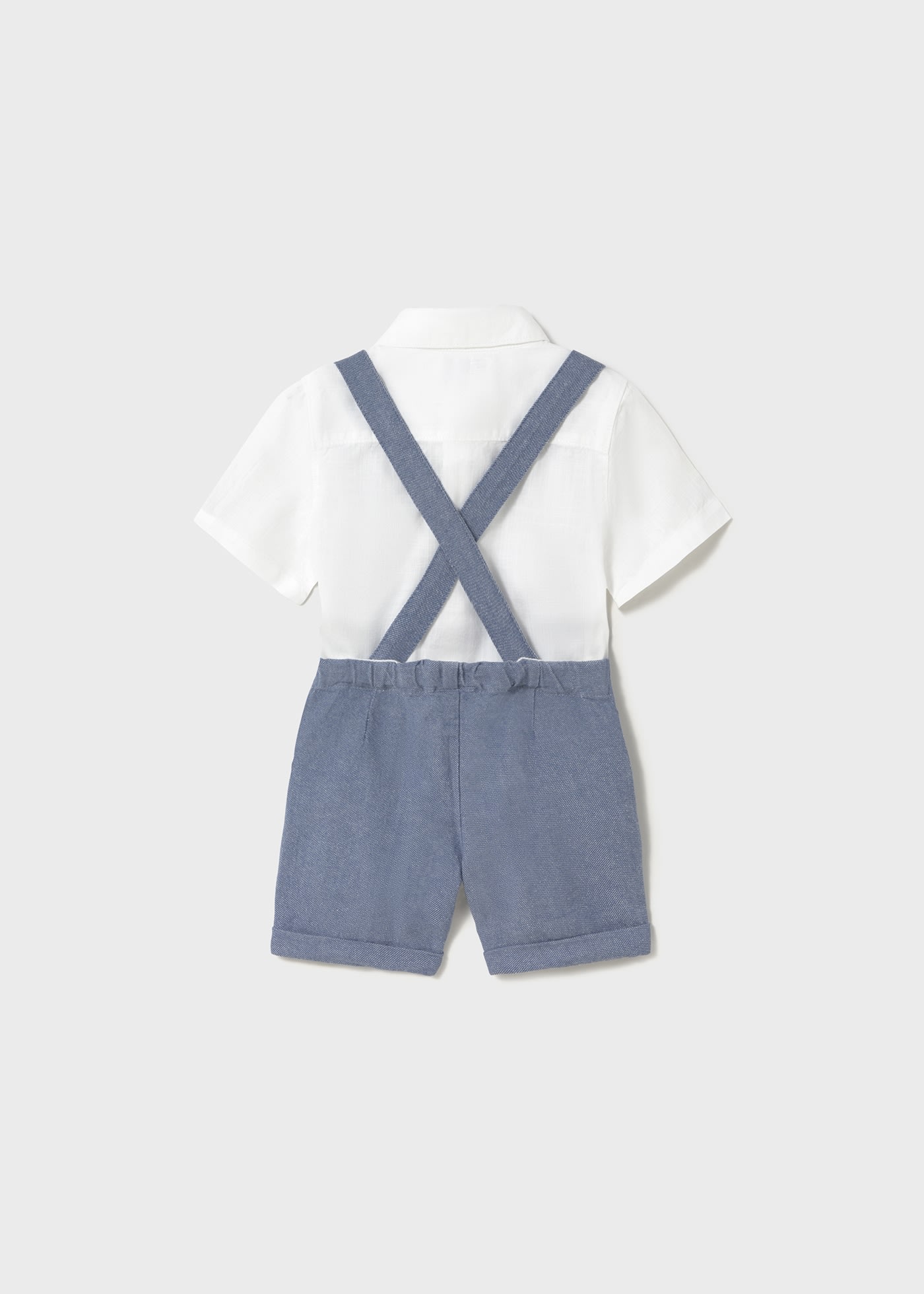 Ensemble bermuda et chemise avec nœud papillon bébé