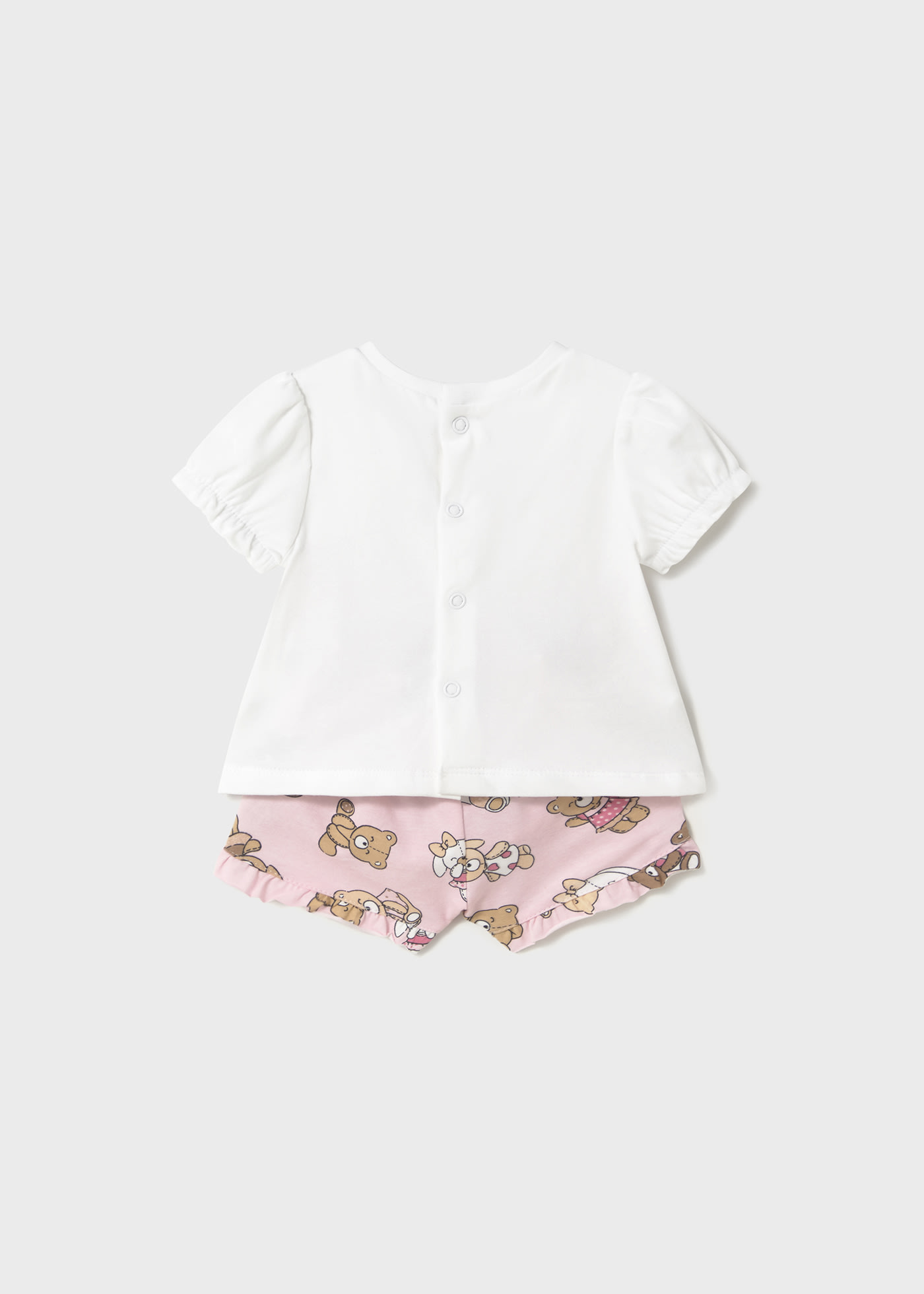 Conjunto pantalón corto y camiseta recién nacida