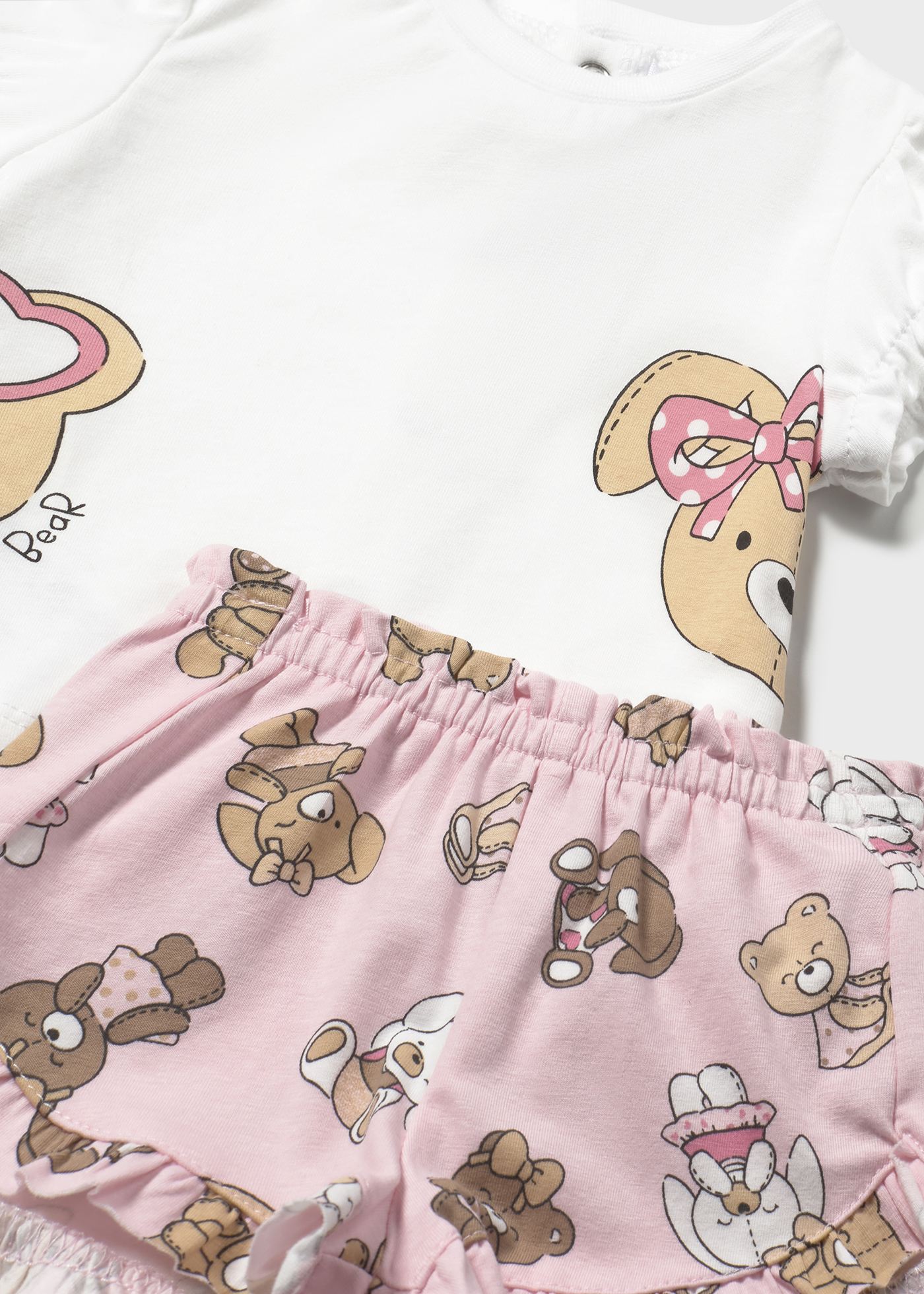 Conjunto pantalón corto y camiseta recién nacida