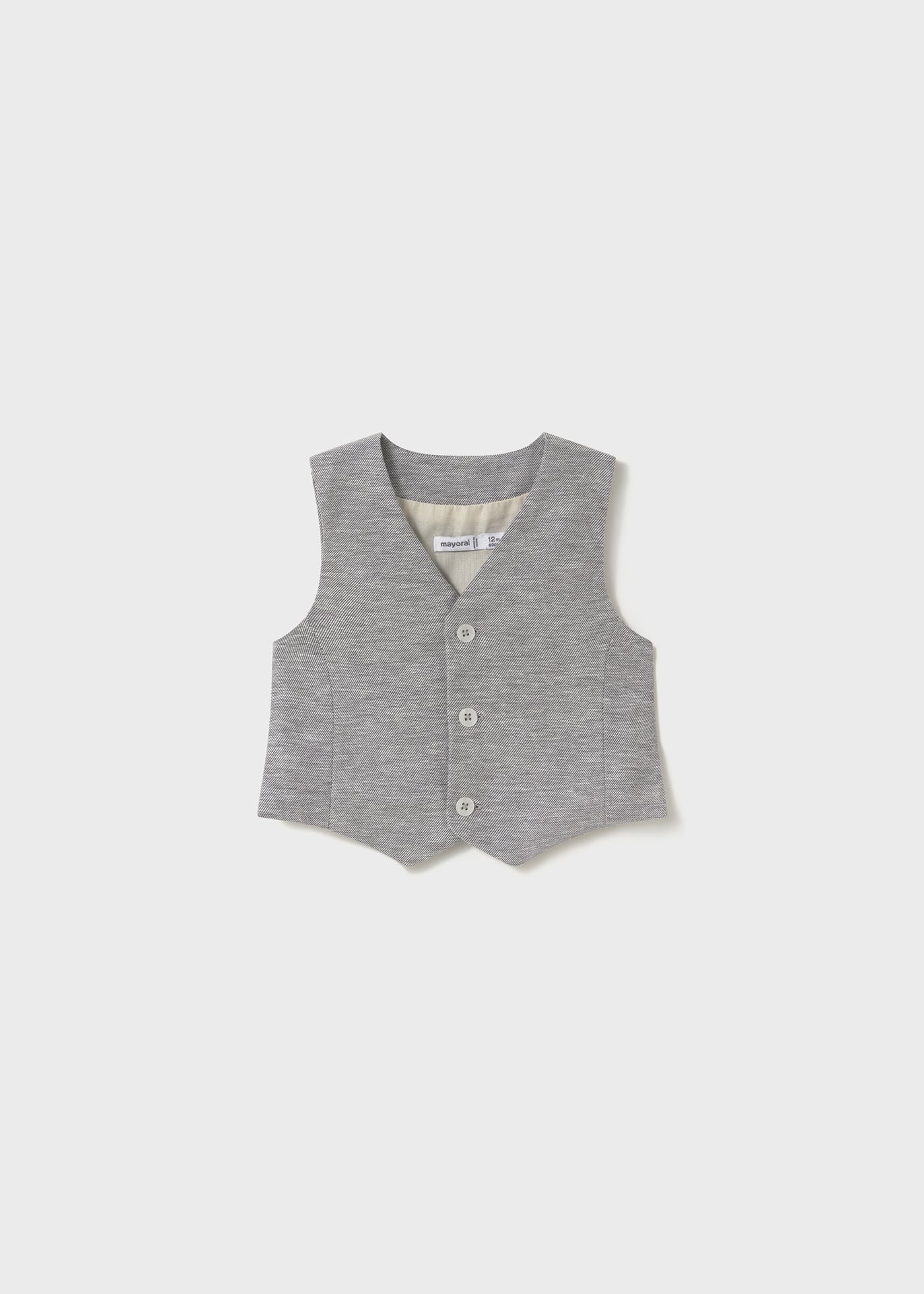 Baby formal linen waistcoat