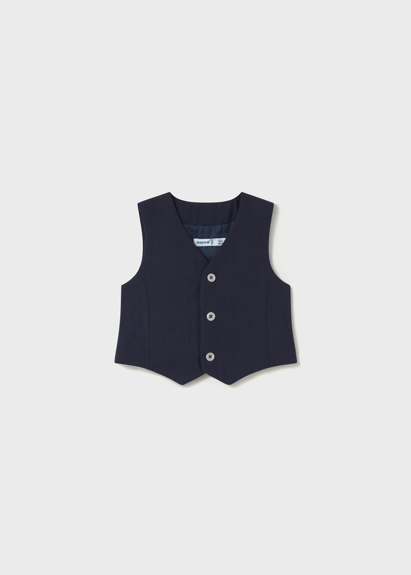 Baby formal linen waistcoat